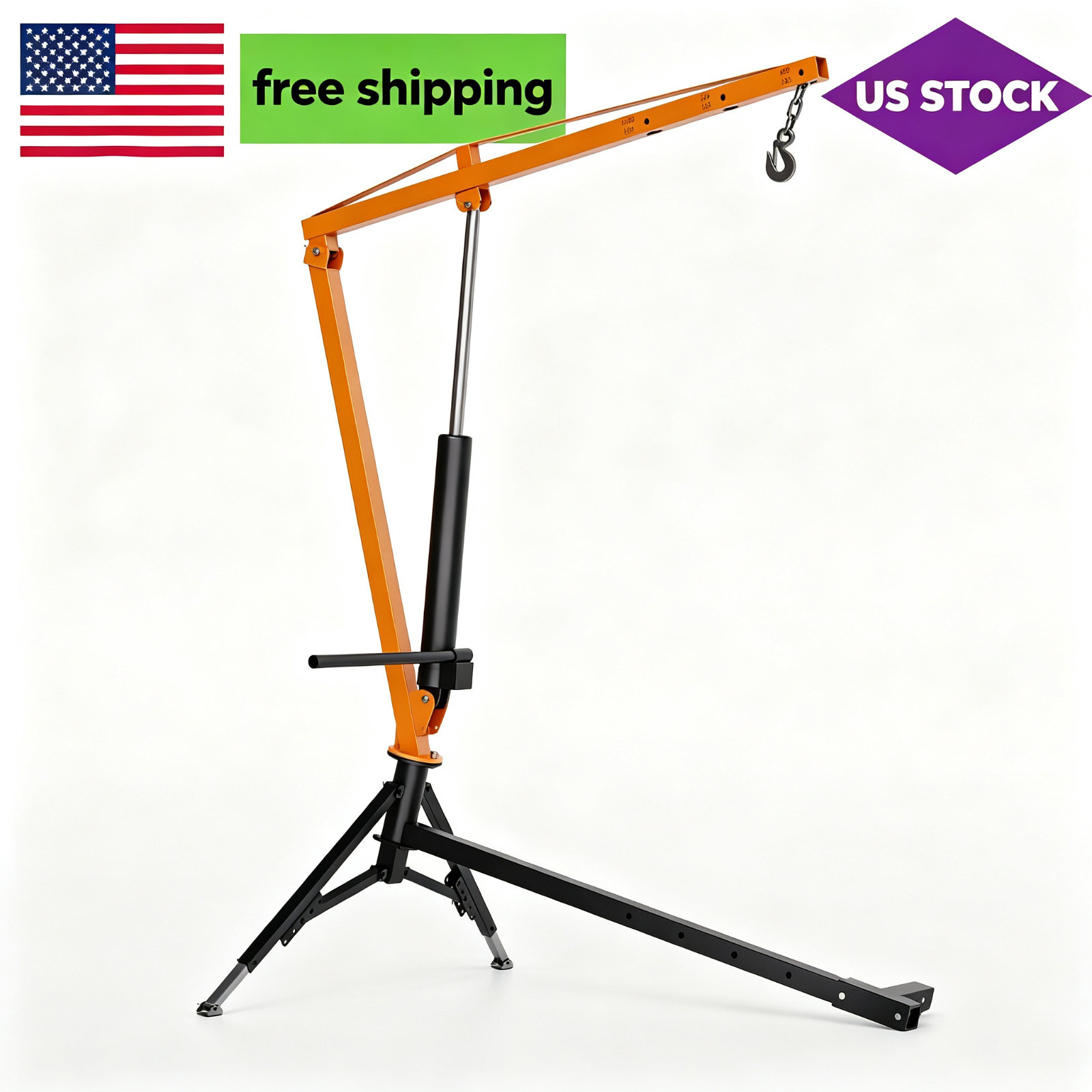 1000 lbs Heavy Duty Hydraulic Truck Crane Hitch Mounted with 360° Swivel 1000 lbs Heavy Duty Hydraulic Truck Crane Hitch Mounted with 360° Swivel