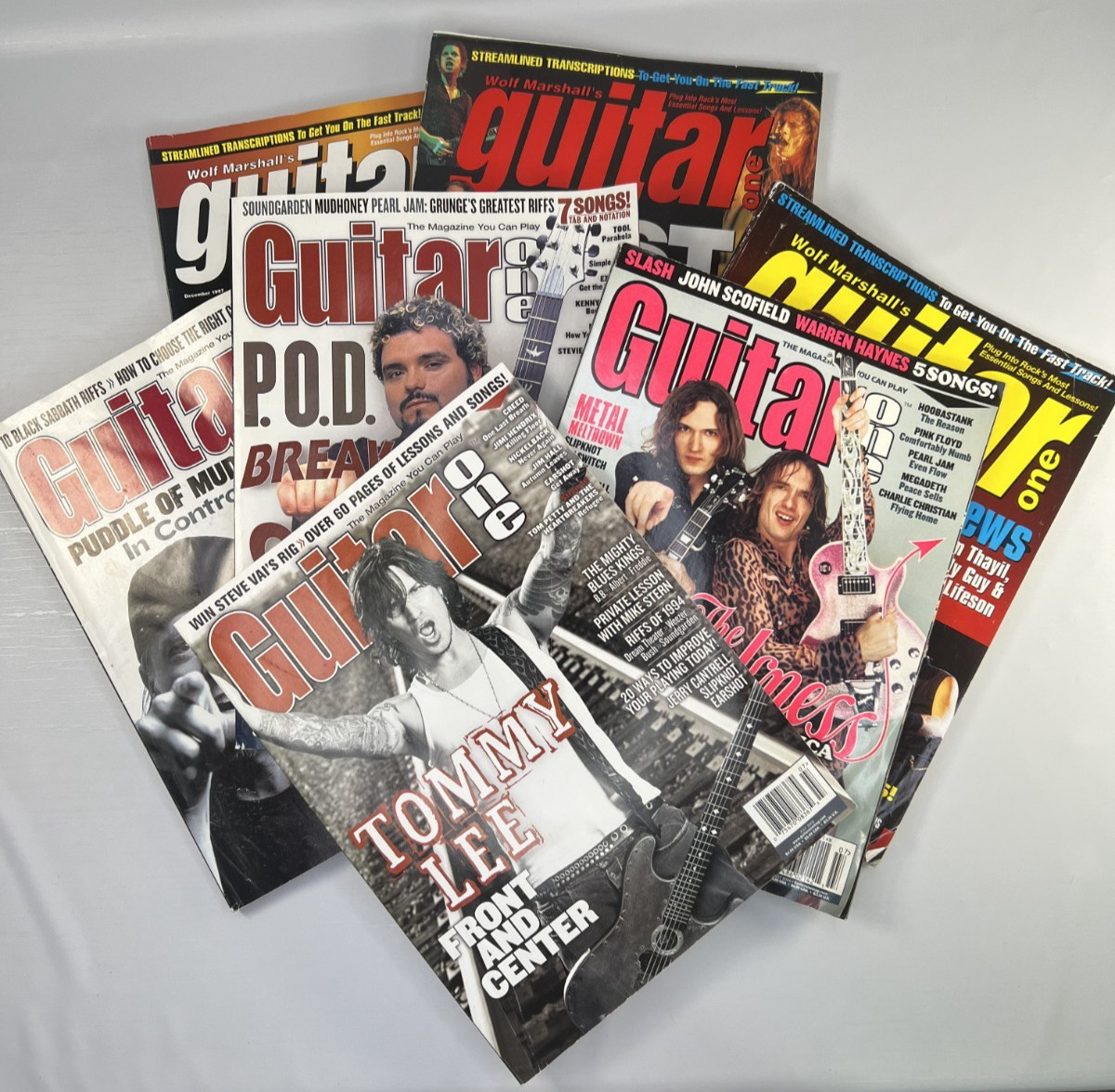 GUITAR ONE Magazines Lot of 7