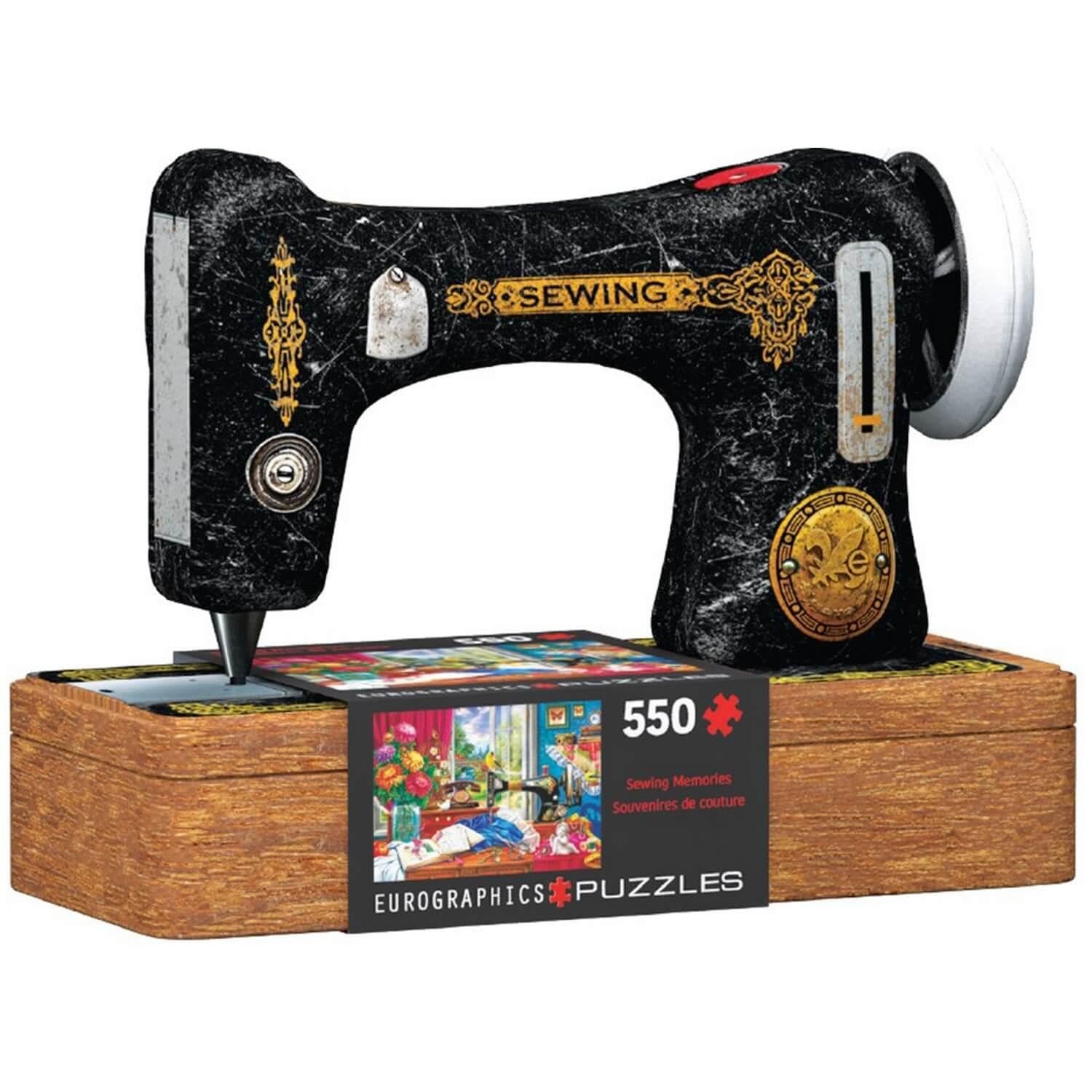 EuroGraphics Sewing Machine Tin Jigsaw Puzzle, Black