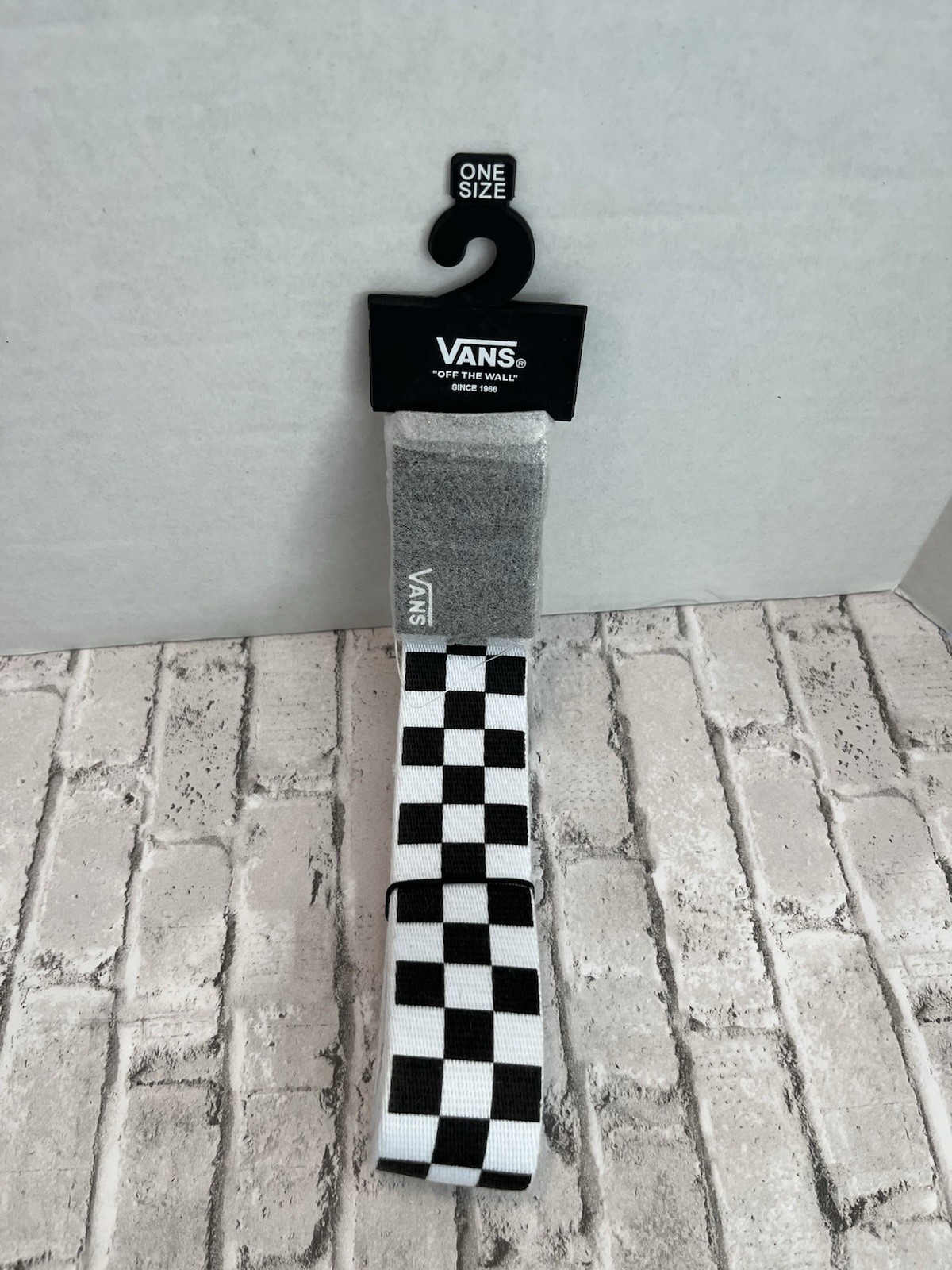 Vans Off The Wall Men\'s Deppster II Web Belt One Size Black White Checkered New