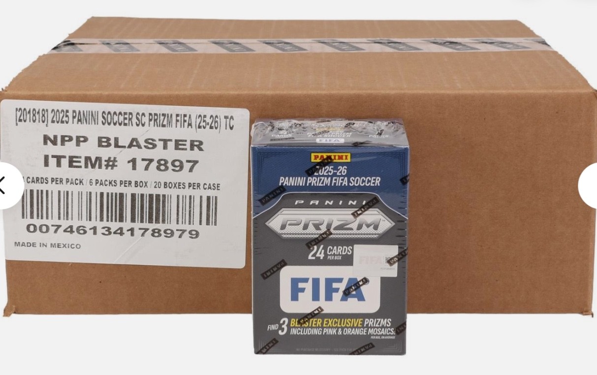 2025/26 PANINI PRIZM FIFA SOCCER BLASTER BOX CASE FACTORY SEALED NEW 2025/26 PANINI PRIZM FIFA SOCCER BLASTER BOX CASE FACTORY SEALED NEW