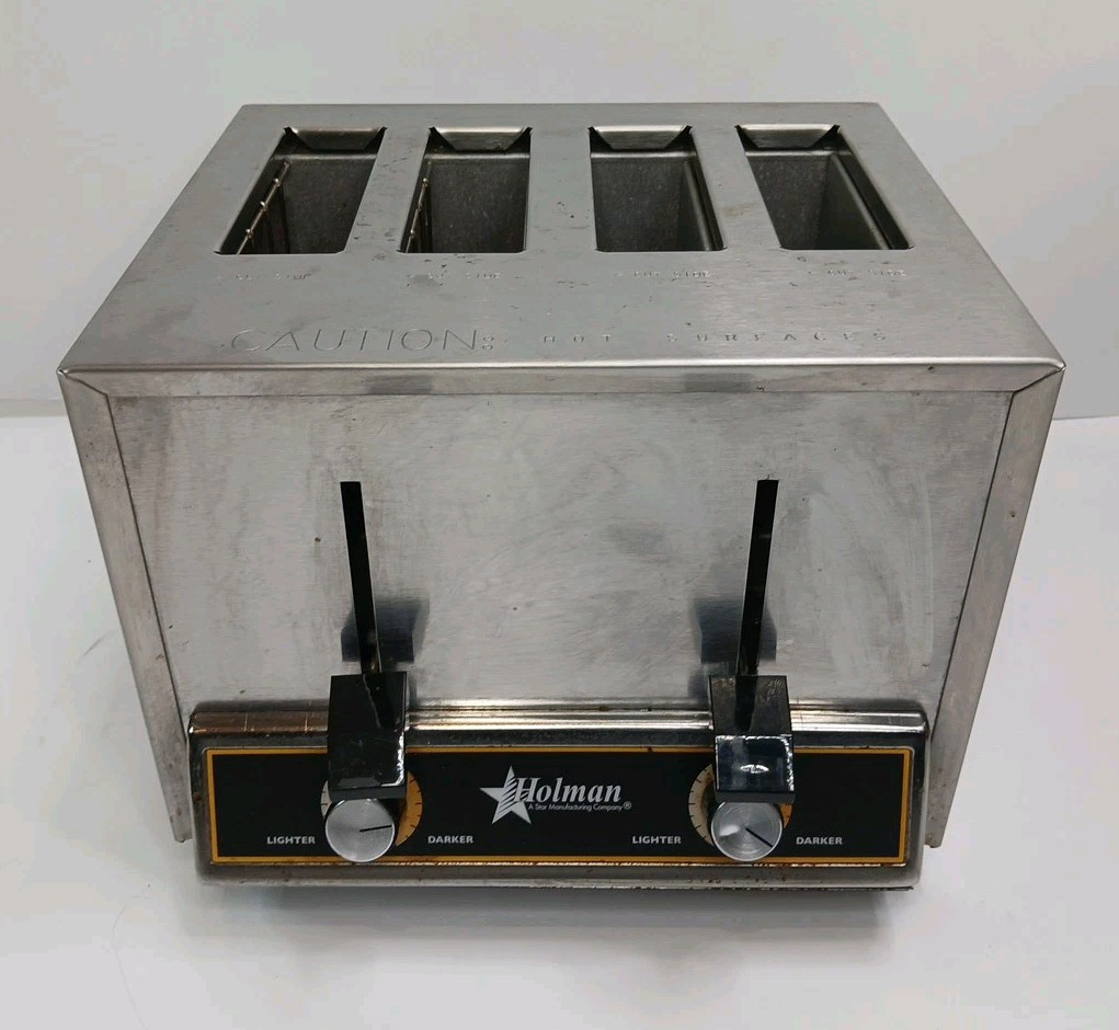 Holman/ Star Model 9A-BT4-240V Pop-Up Toaster 4 Compartment *240Volts* UNTESTED