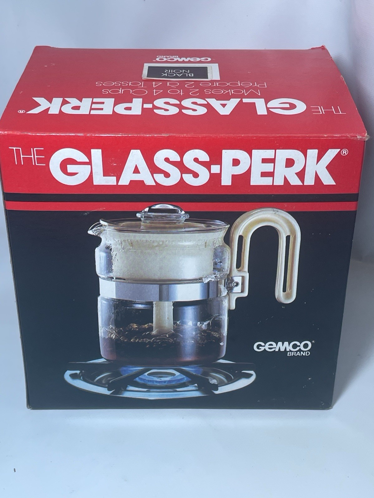 Vtg Complete GEMCO Stovetop Coffee Percolator 2-4 Cup Perk NOS Original Box
