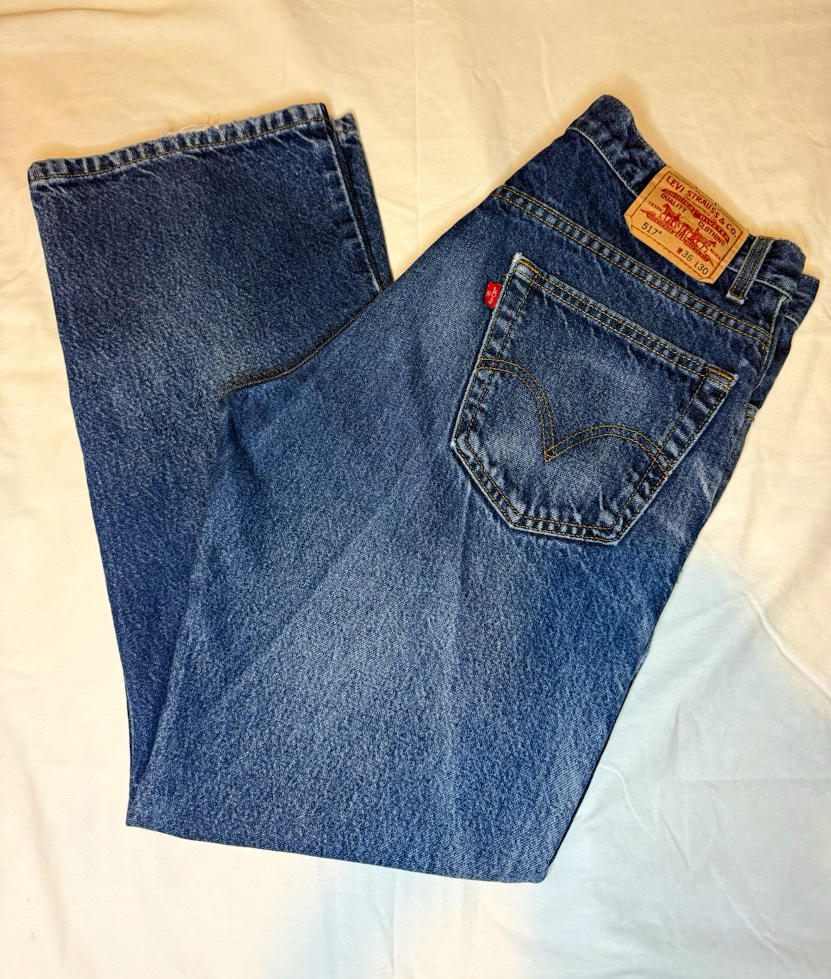 Levi\'s 517 Boot Cut Jeans Made in USA 100% Cotton - Men\'s Size 36x30 (w flaws)