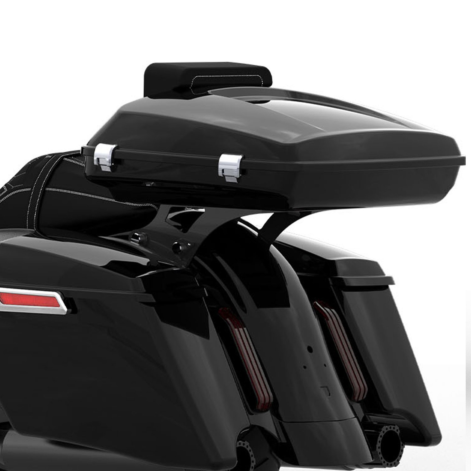 Razor Trunk Backrest Pad Fit For Harley Touring Electra Street Road Glide 14-26