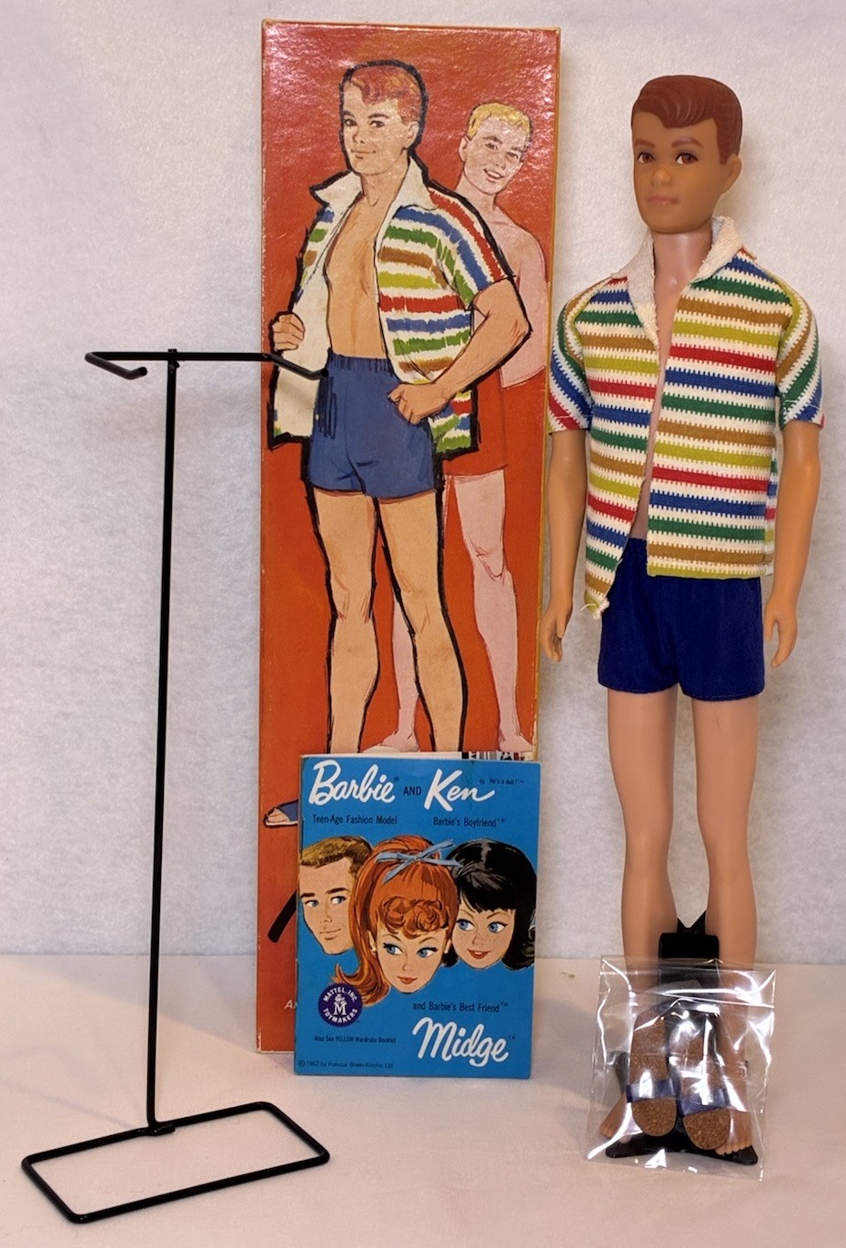NIB Vintage ALLAN Doll Ken’s Buddy Barbie Mattel 1960 #1000 Complete w/ Stand NIB Vintage ALLAN Doll Ken’s Buddy Barbie Mattel 1960 #1000 Complete w/ Stand