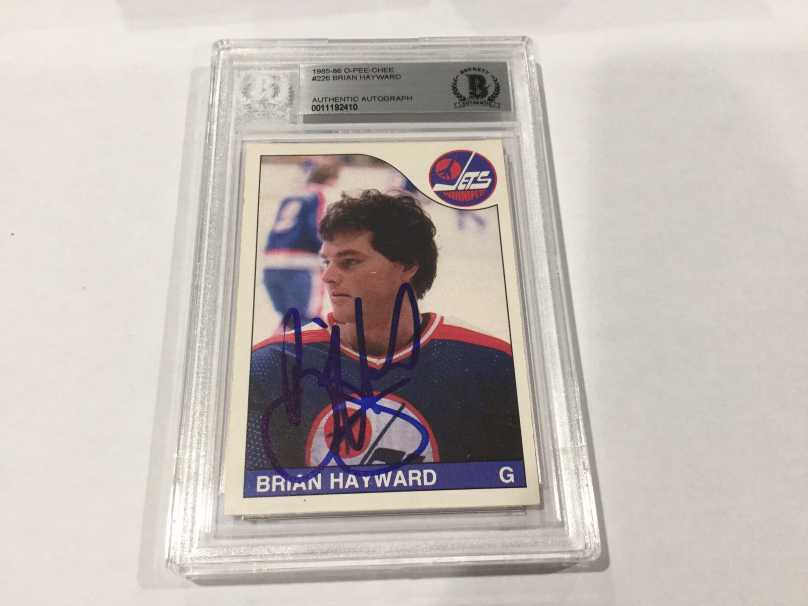 Brian Hayward Signed Autographed Card Slabbed Encapsulated Beckett BAS COA a