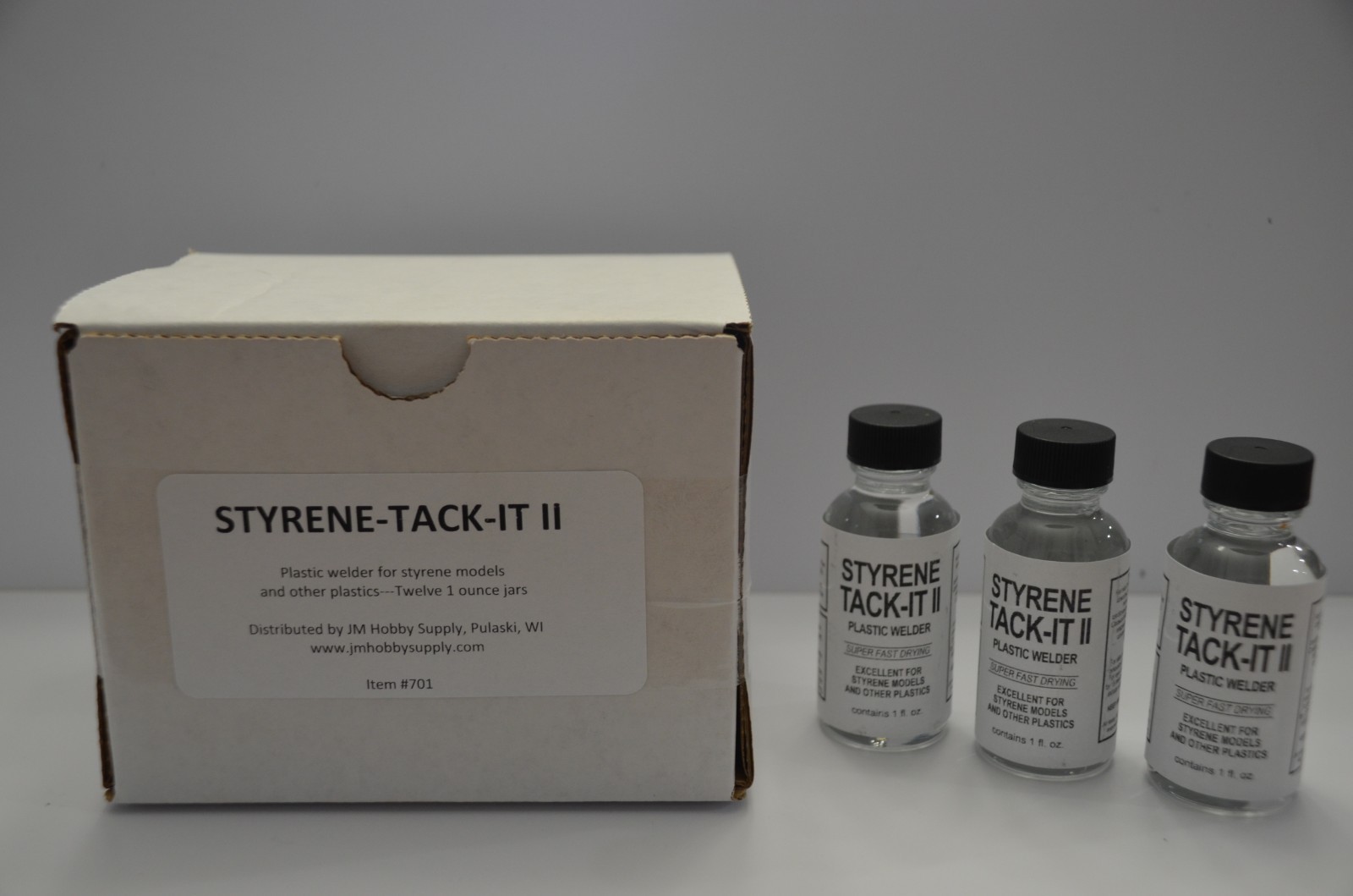 Tenax 7R Plastic Welder-JM Hobby Supply-Styrene Tack It II-3 Bottle Pack