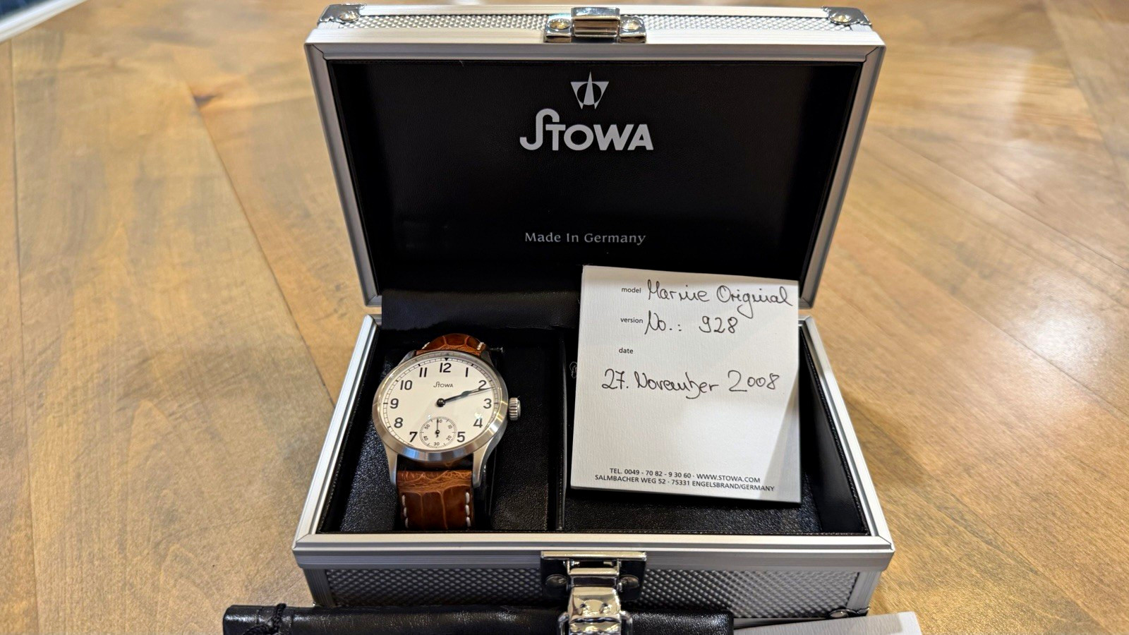 Stowa Marine Original Manual Wind Small Seconds White Dial w/ Box and Papers
