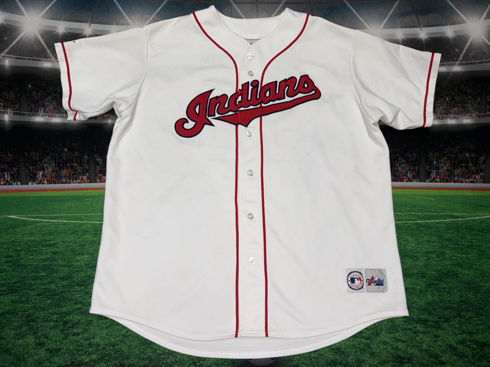 Cleveland Indians Rick Wild Thing Vaughn #99 Majestic Jersey Sz 2XL Used