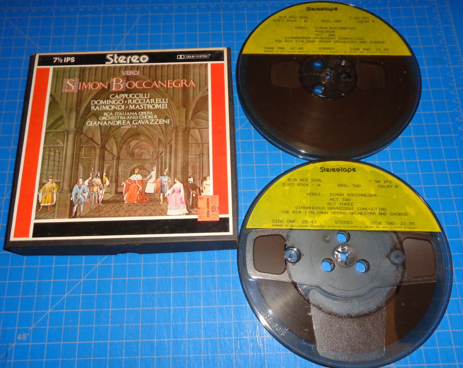 Cappuccilli/Domingo/Ricciarelli VERDI Simon Boccanegra - RCA 2 Reel set 4 Track