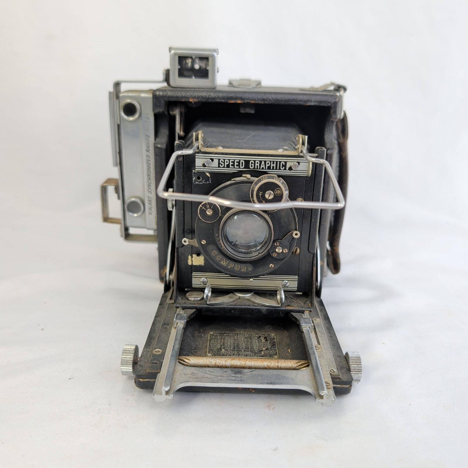 Graflex Speed Graphic Press Camera Carl Zeiss Tessar Lens Vintage 4x5 Large Form