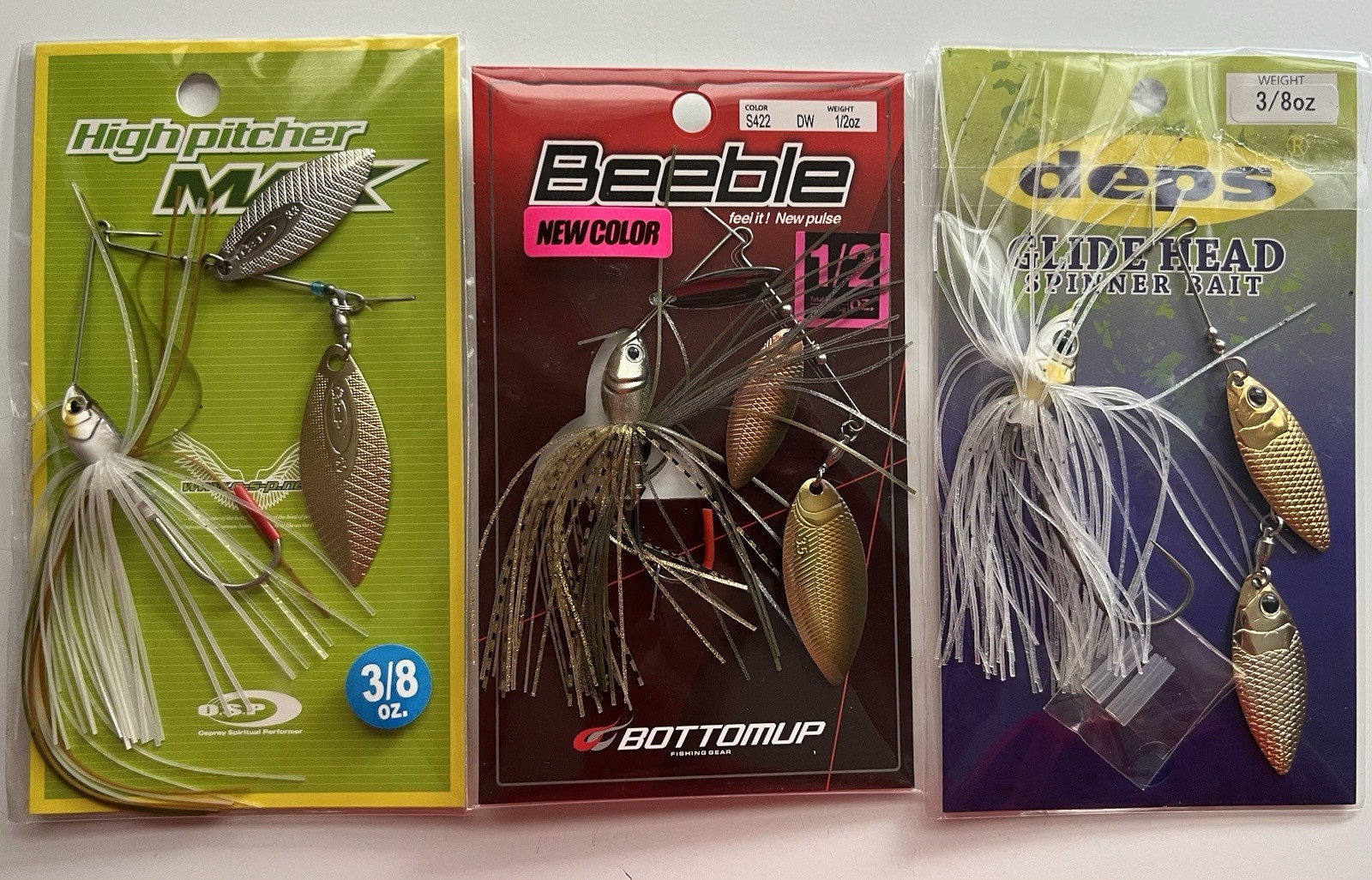 Fishing Spinner bait lot OSP High Pitcher MAX Bottomup Beeble Deps Glide Head Fishing Spinner bait lot OSP High Pitcher MAX Bottomup Beeble Deps Glide Head
