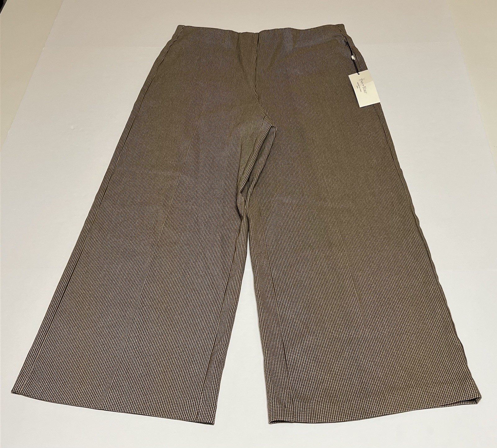 Haver and Blair Pull On Wide Leg Cropped Trouser Pants Size S Career Casual NWT