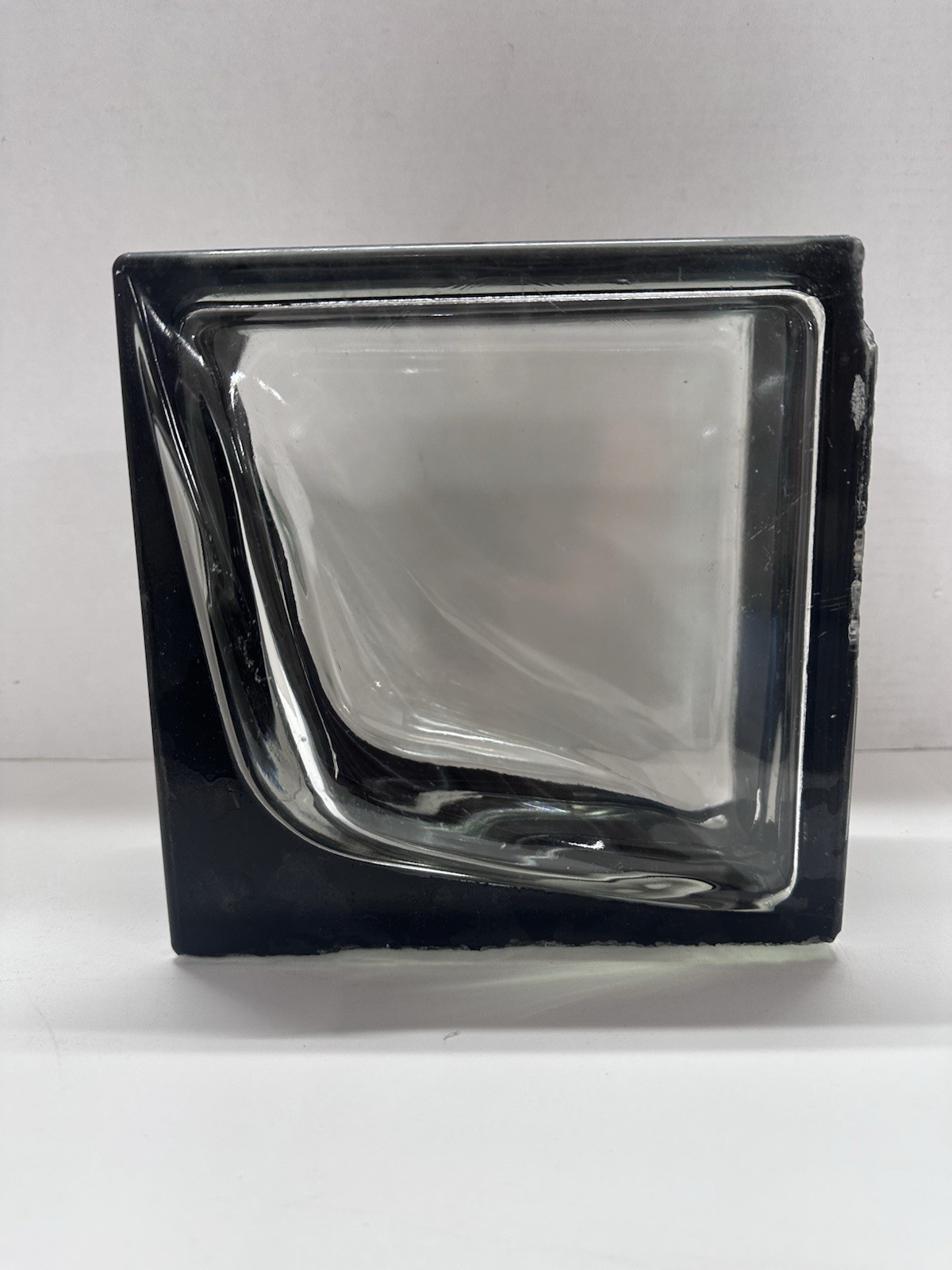 Vintage Glass MCM Block designed by Peter Muller-Munk Associates 1967