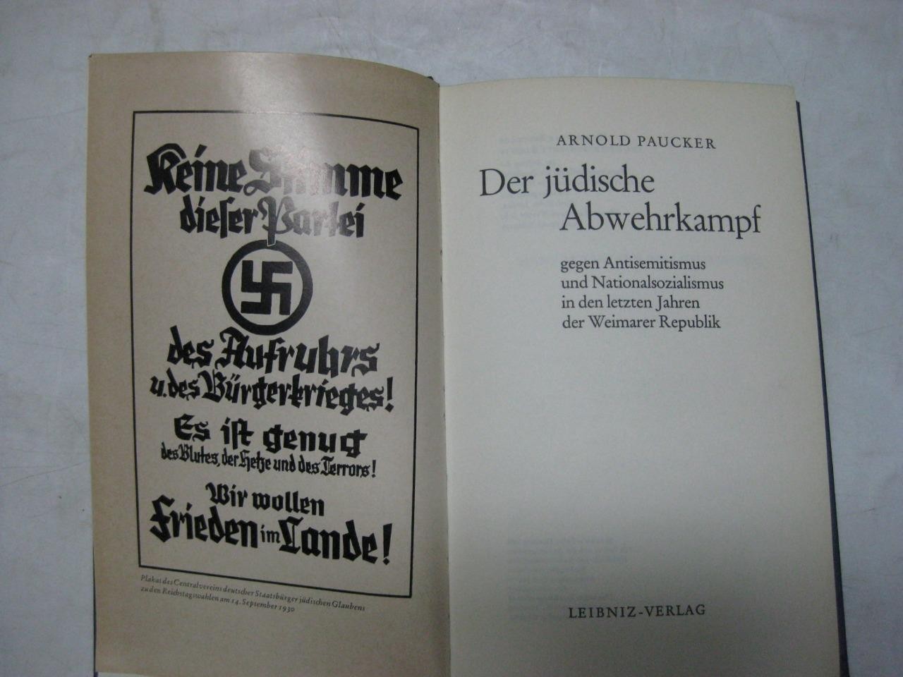 GERMAN Der jüdische Abwehrkampf gegen Antisemitismus und Nationalsozialismus