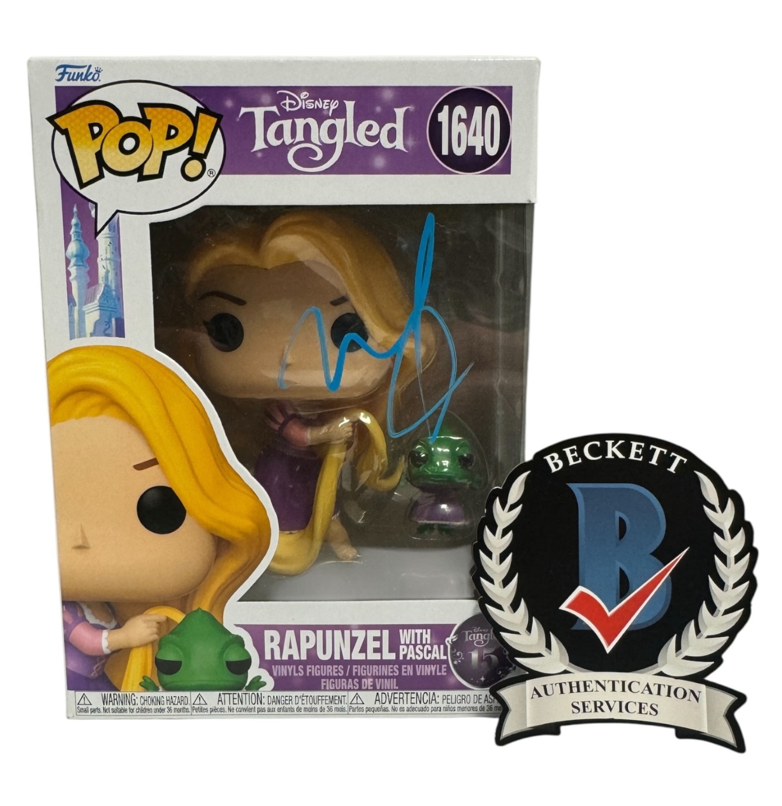 Mandy Moore Signed Autograph Tangled Rapunzel Funko Pop 1640 Beckett BAS Disney