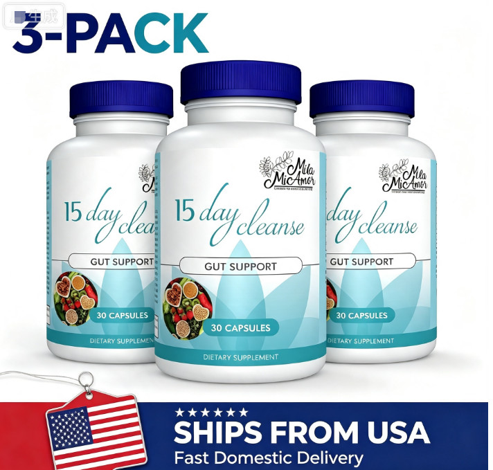 3pc Day 15 Gut Cleanse- Gut & Colon Assistance 30 Capsules Dietary Supplement
