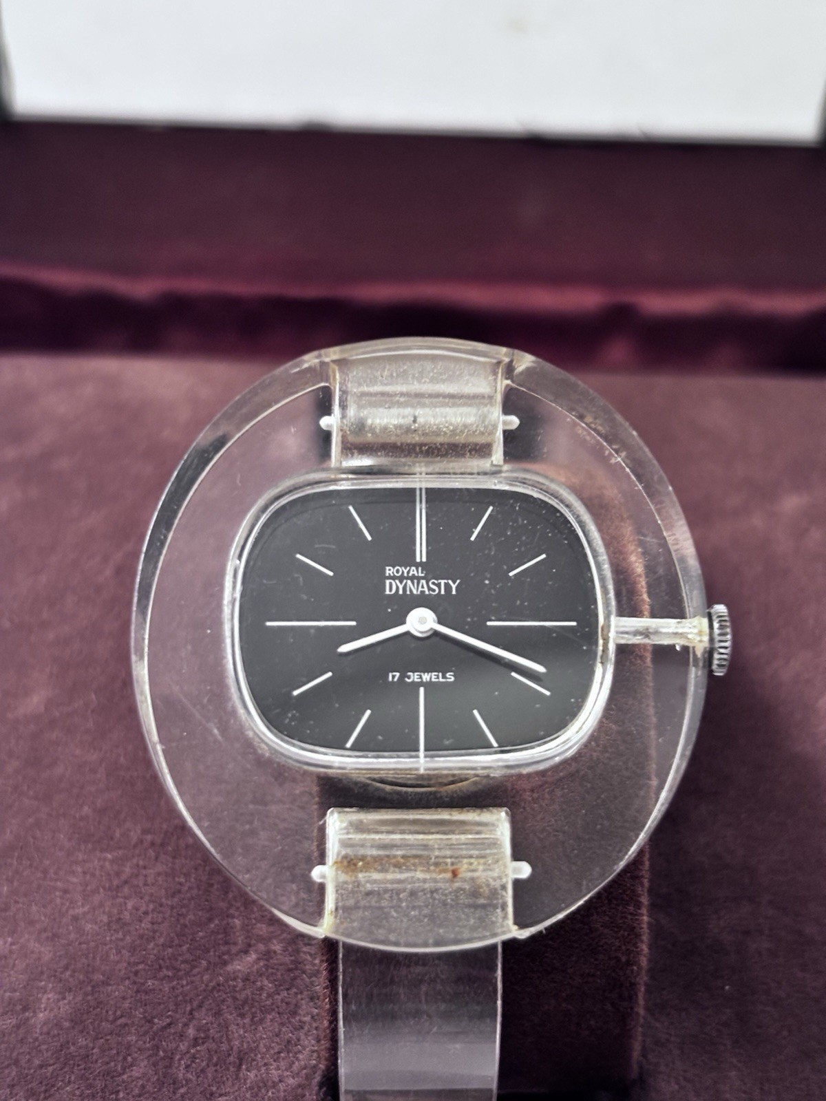 MCM Modernist Royal Dynasty Lucite Lady 17 Jewel Mechanical Wristwatch UT 28A MCM Modernist Royal Dynasty Lucite Lady 17 Jewel Mechanical Wristwatch UT 28A