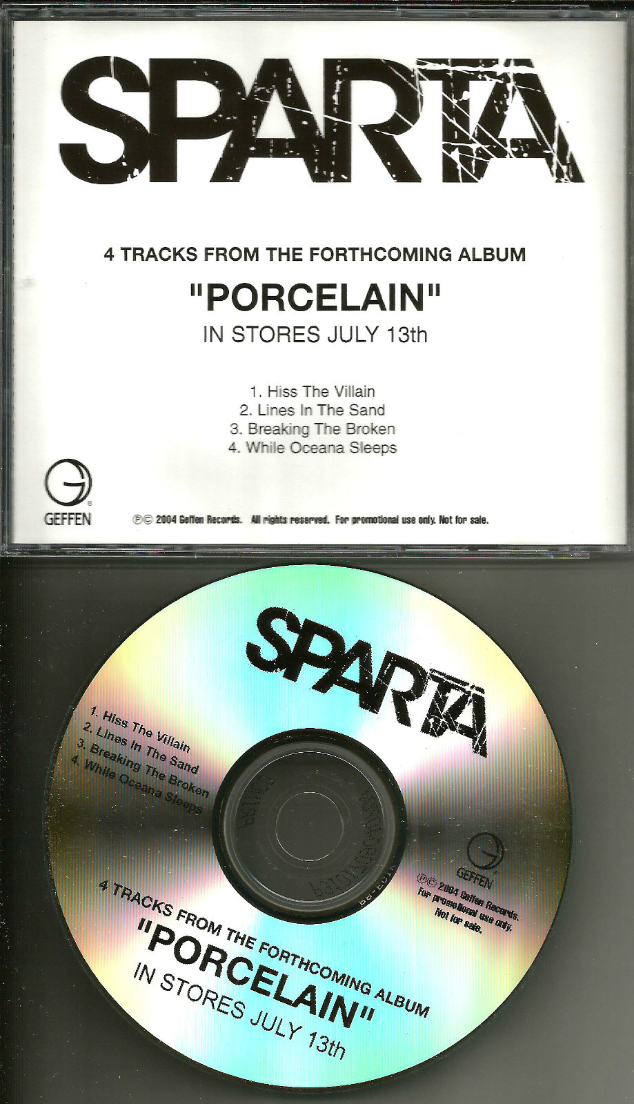 At the Drive In SPARTA Porcelain 4 TRK Sampler TST PRESS PROMO DJ CD single 2004