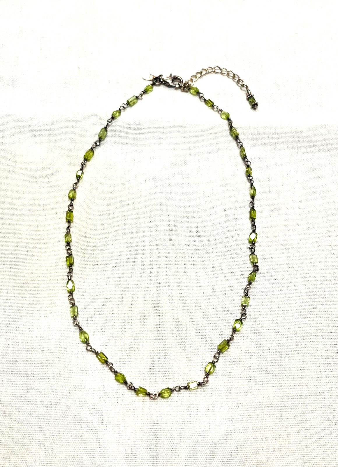 Retired Silpada Sterling Silver & Peridot Bead Necklace N1216 Retired Silpada Sterling Silver & Peridot Bead Necklace N1216