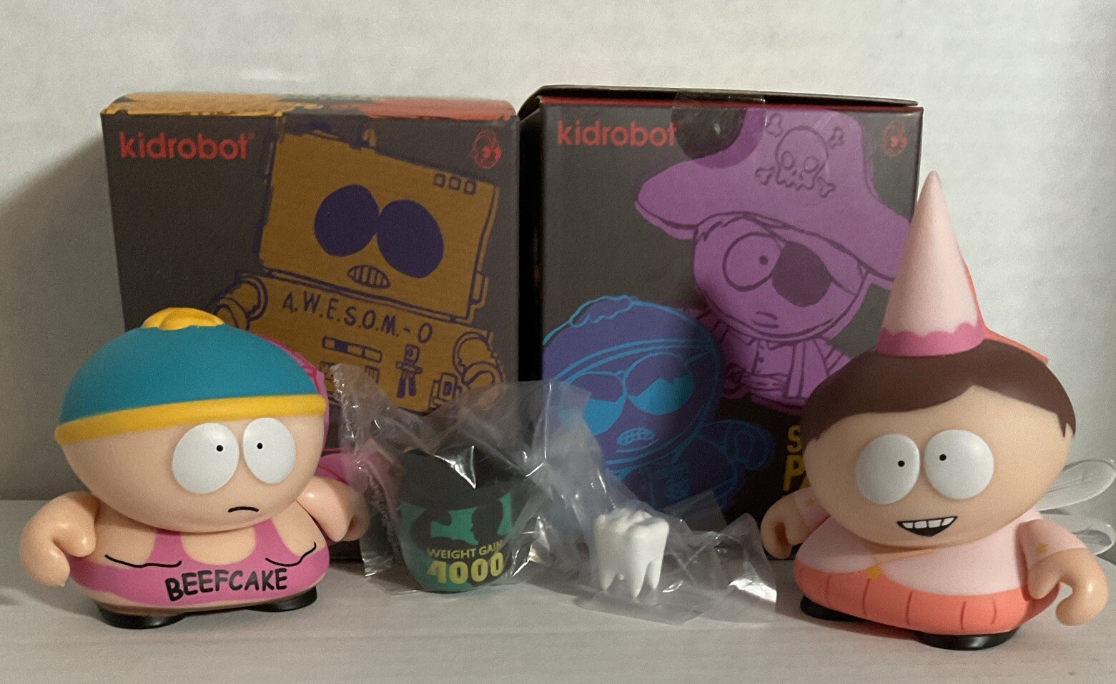 Lot Of 2 Kidrobot South Park: The Many Faces of Cartman - Beefcake & Tooth Fairy