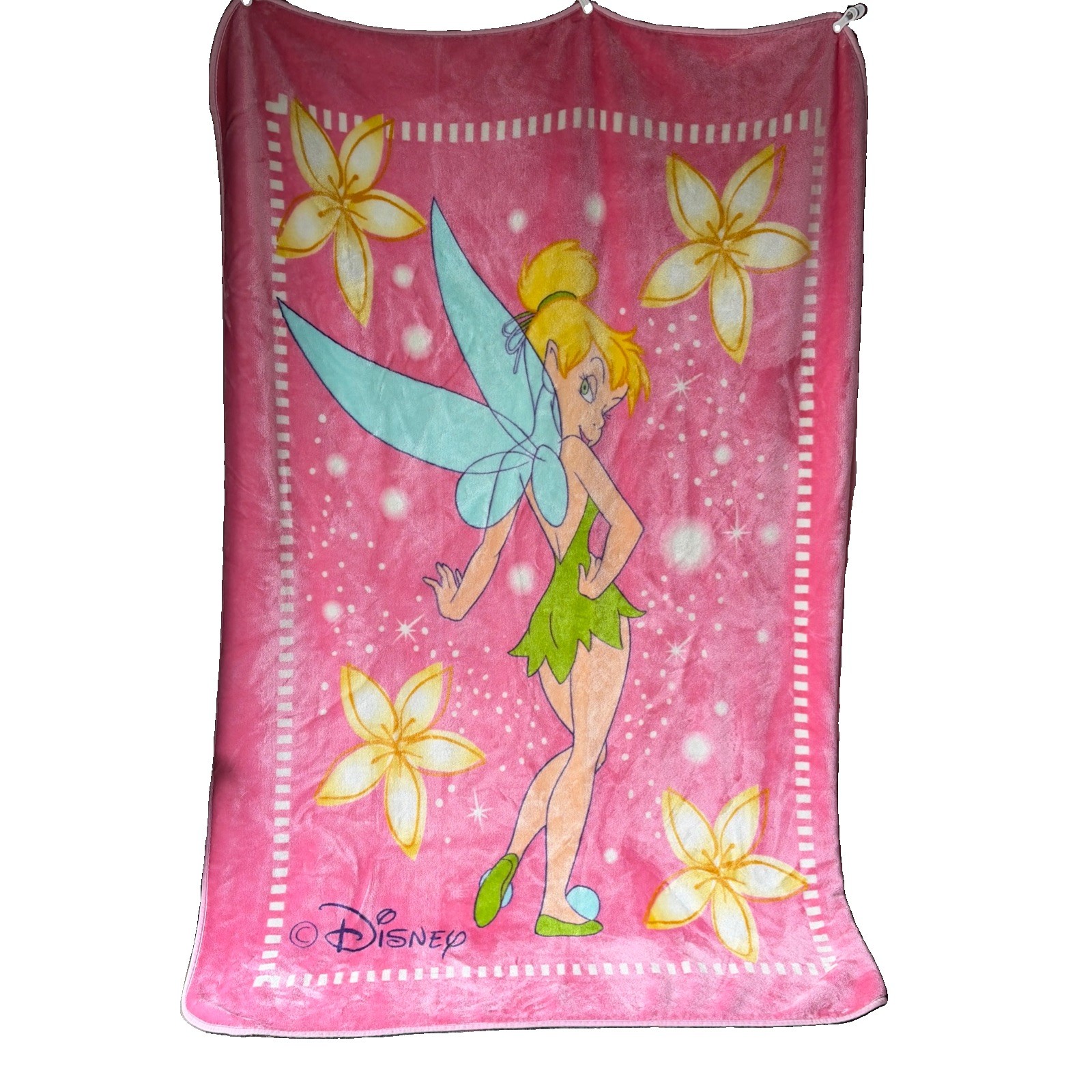 Y2K Pink Tinkerbell Disney Fleece Fairy Twin Size Blanket Throw Cozy Y2K Pink Tinkerbell Disney Fleece Fairy Twin Size Blanket Throw Cozy