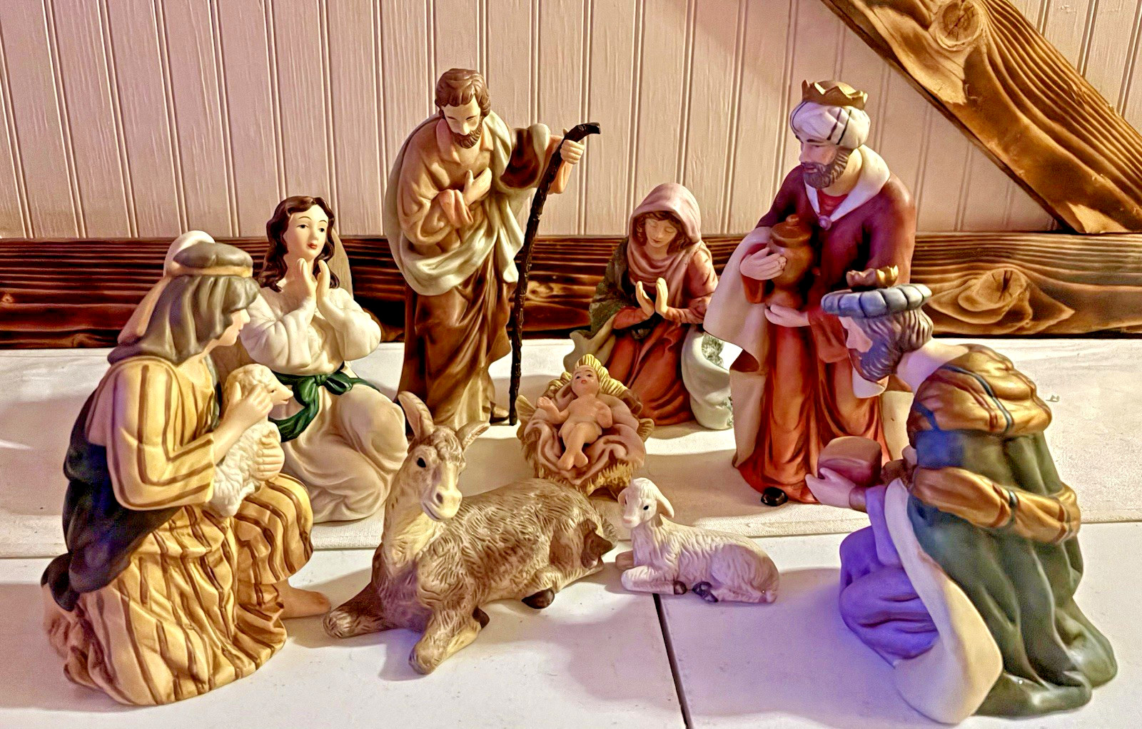 VTG 2004 Home Interiors Nativity Figurine Set 9 Piece Greatest Stories Ever Told