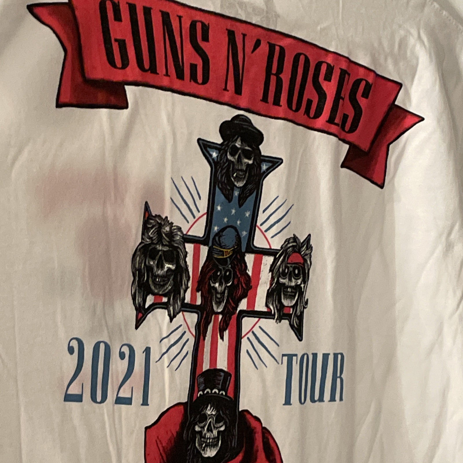 Men’s Guns N’ Roses 2021 North America Tour T-Shirt Size XL (44/46) New