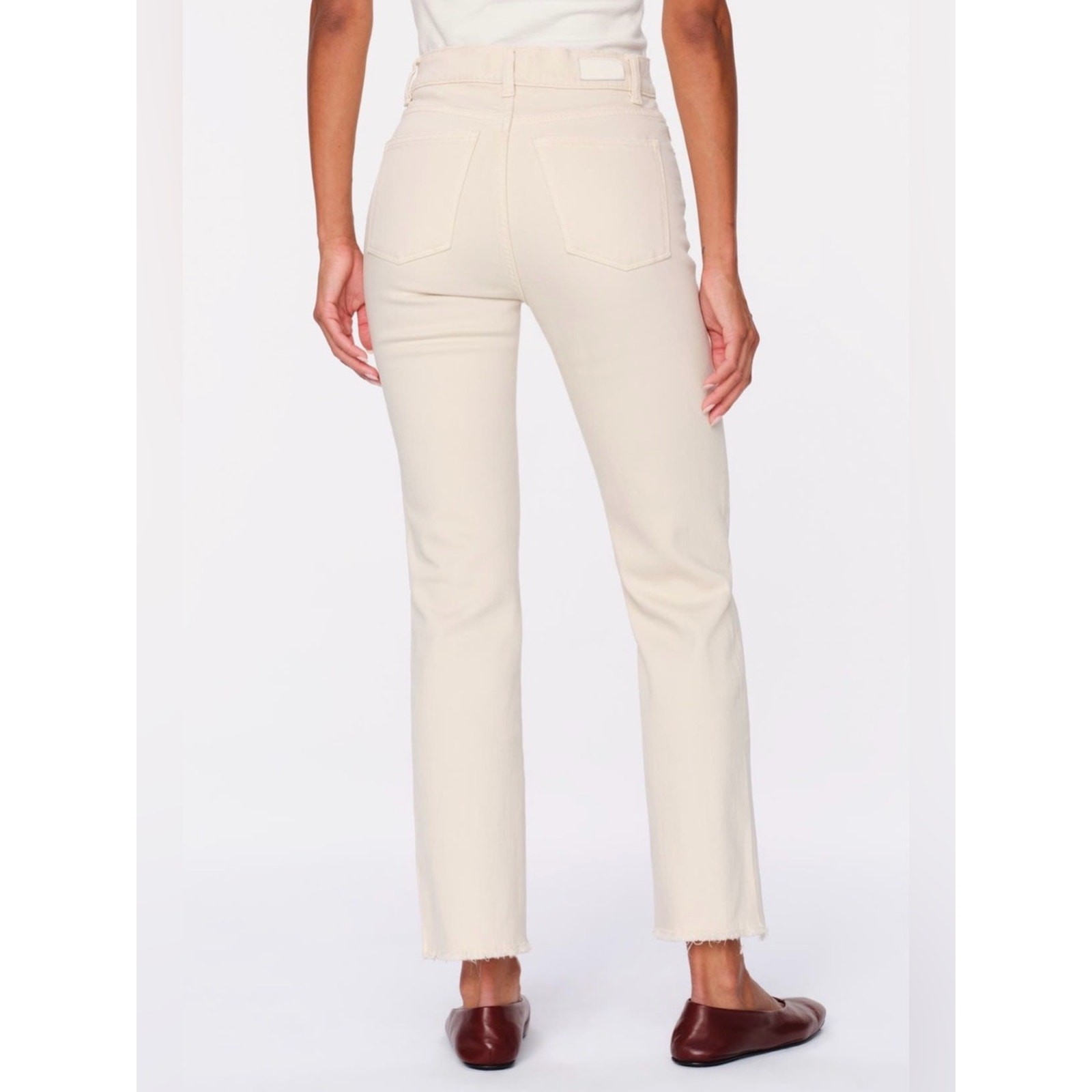 DL1961 Straight-Leg Pants in Light Beige