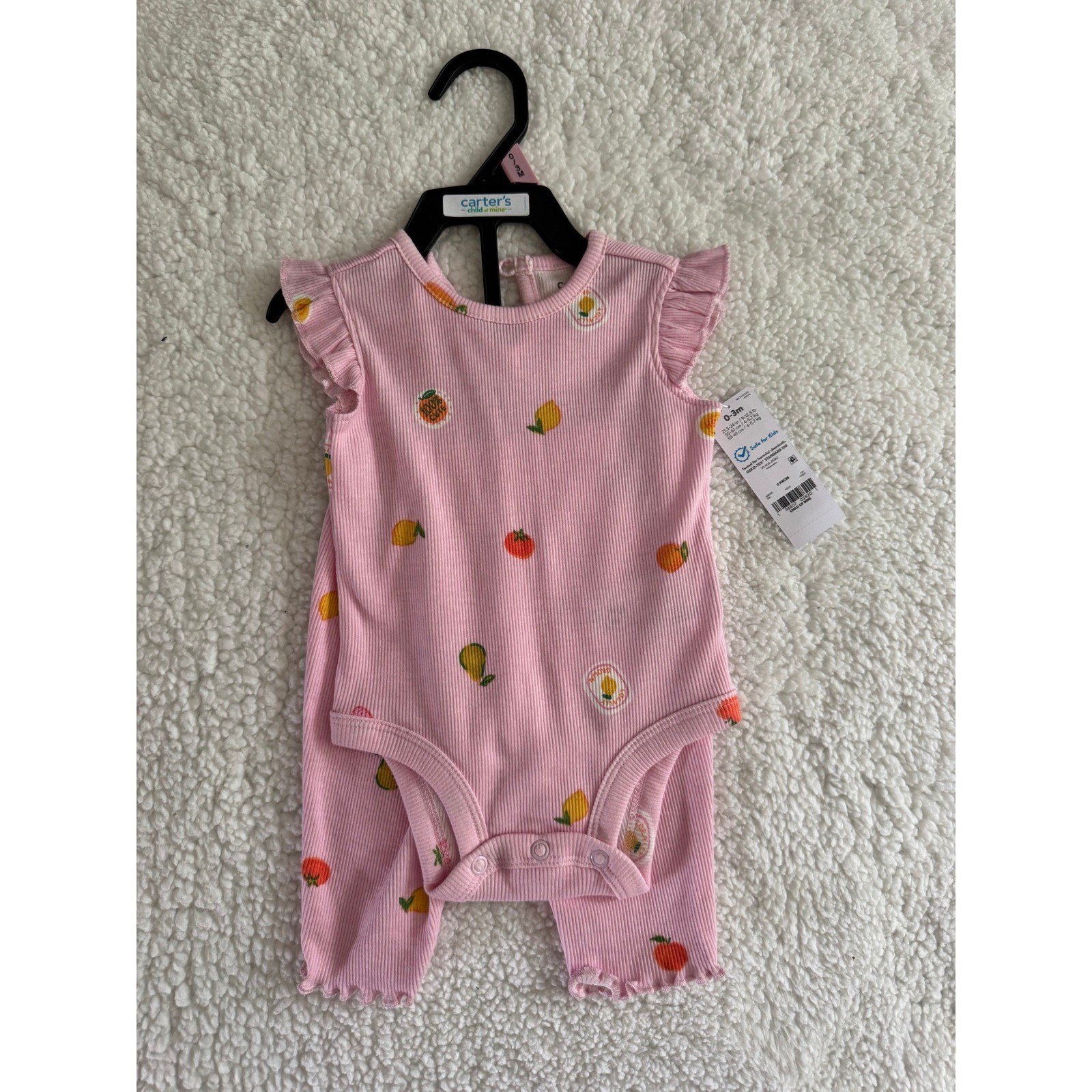 Carter\'s Bodysuit and Pants Set Baby 0-3M Pink Fruit NWT