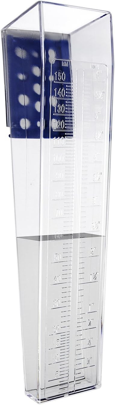 Professional Outdoor Rain Gauge 6 Inch Capacity | For Yard, Heavy Duty