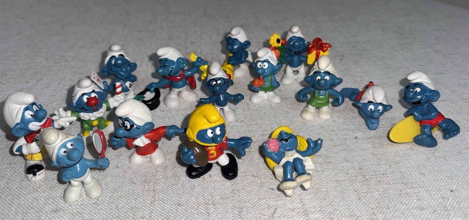 Vtg LOT of 15 Smurfs 70’s 80\'s Smurfette Misc. Peyo Schleich Set PVC