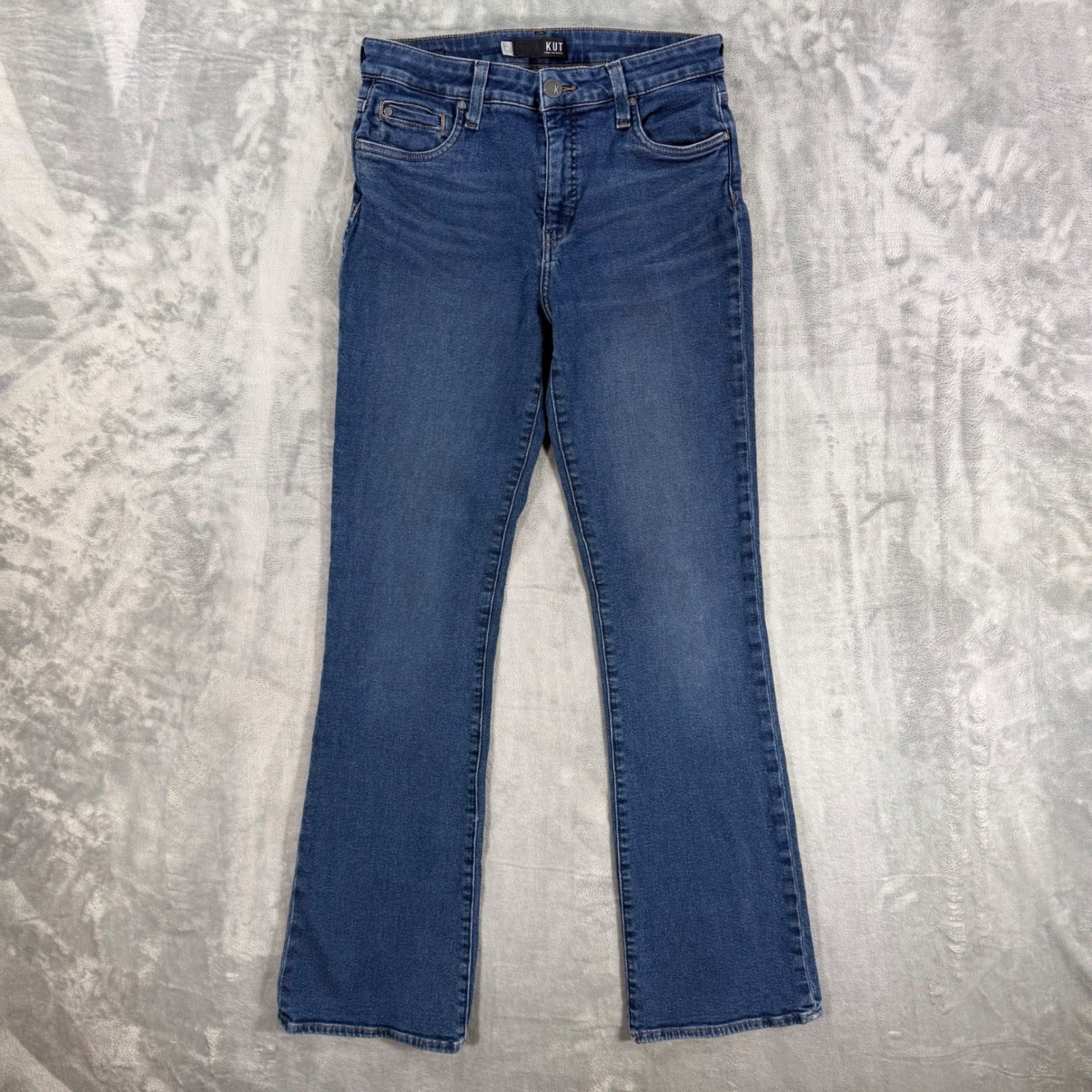 KUT from the Kloth Natalie Fab Ab Bootcut High Rise Jeans Women\'s Size 10 Blue