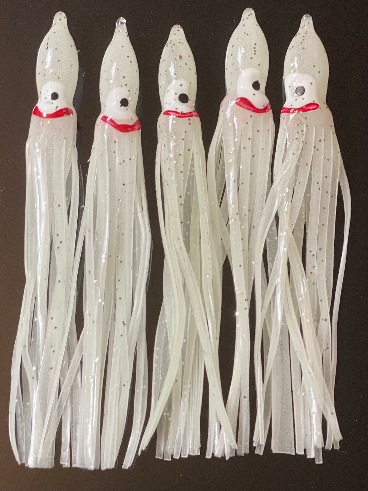 25 Pieces - Glow squid skirt luminous hoochie - 4.75\