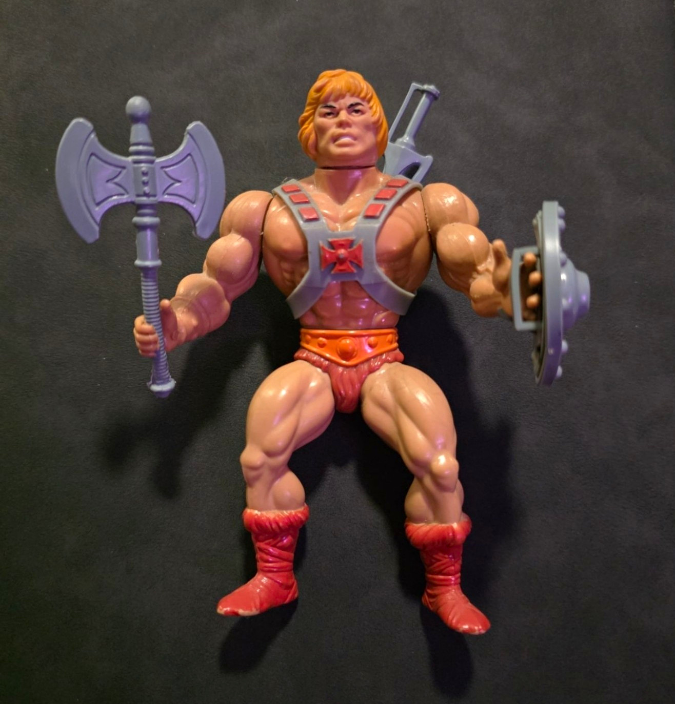 Vintage MOTU 1982 He-Man Action Figure 100% Complete Taiwan COO USA 5040 Weapons