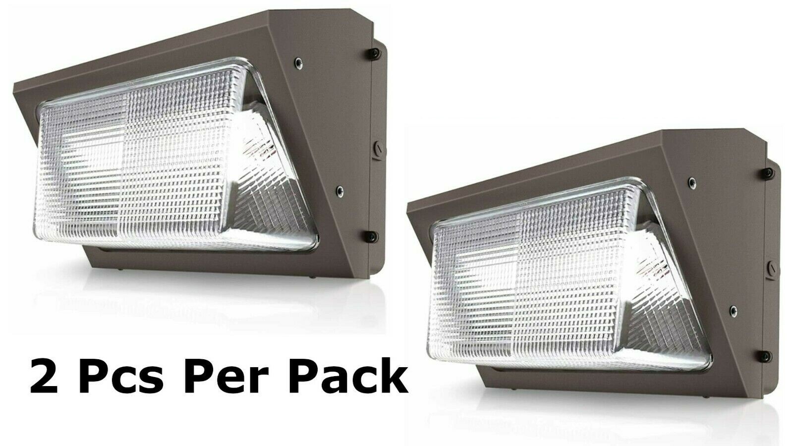 2Pcs-Pack 60Watt Outdoor LED Wall Pack Light 5000K Replace300-400WMH I65