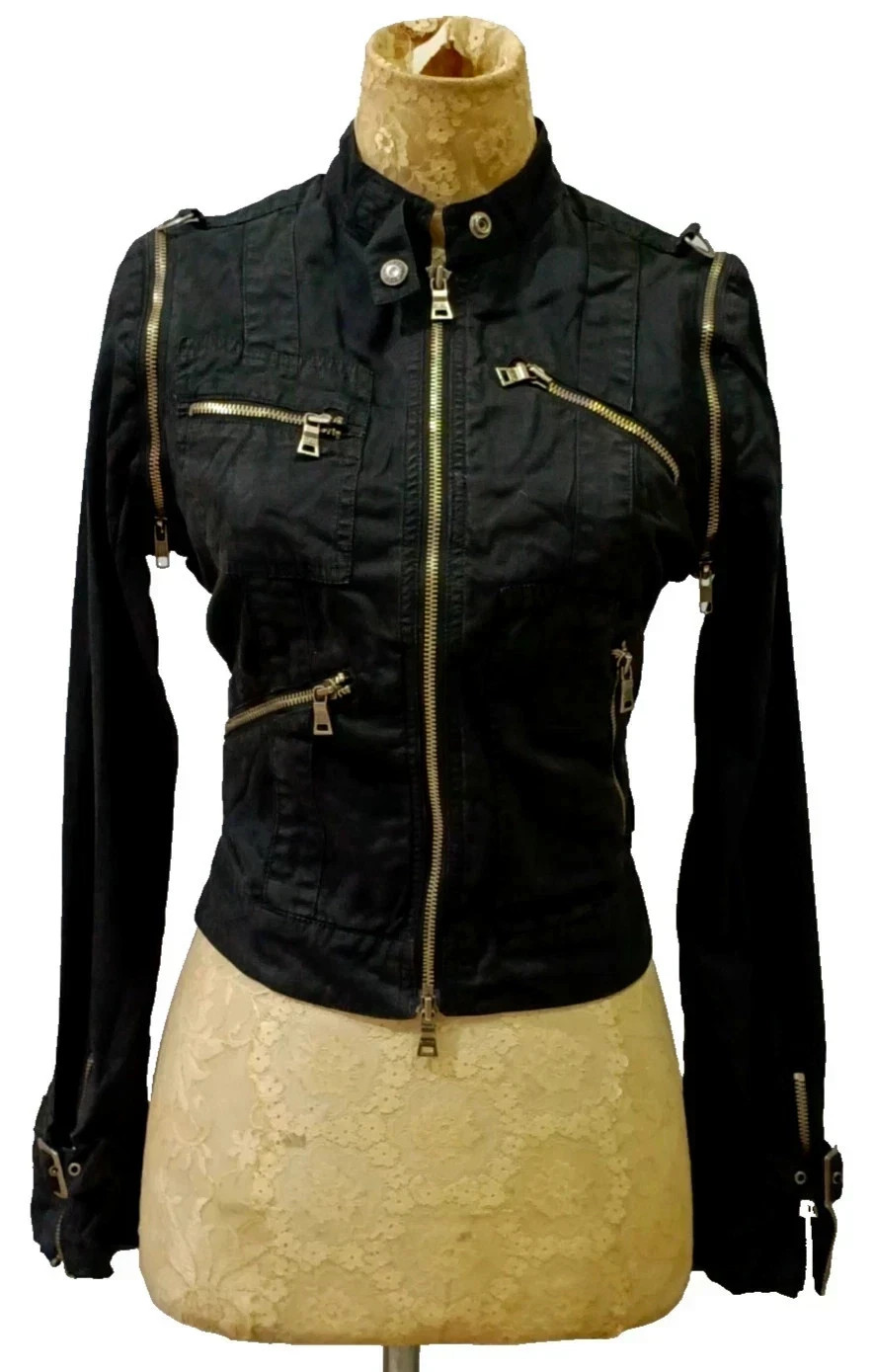 Vintage GUESS Jean PUNK Jacket original NEW YORK ( 2002 ) VERY RARE