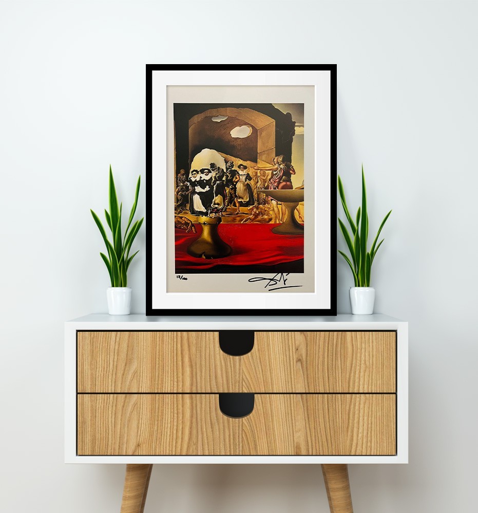 Salvador Dali, Original Hand-signed Lithograph with COA & Appraisal of $3,500