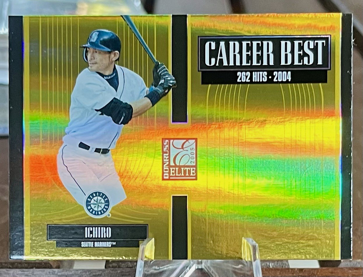 2005 Donruss Elite ICHIRO SUZUKI Career Best Gold 252/500 Mariners HOF