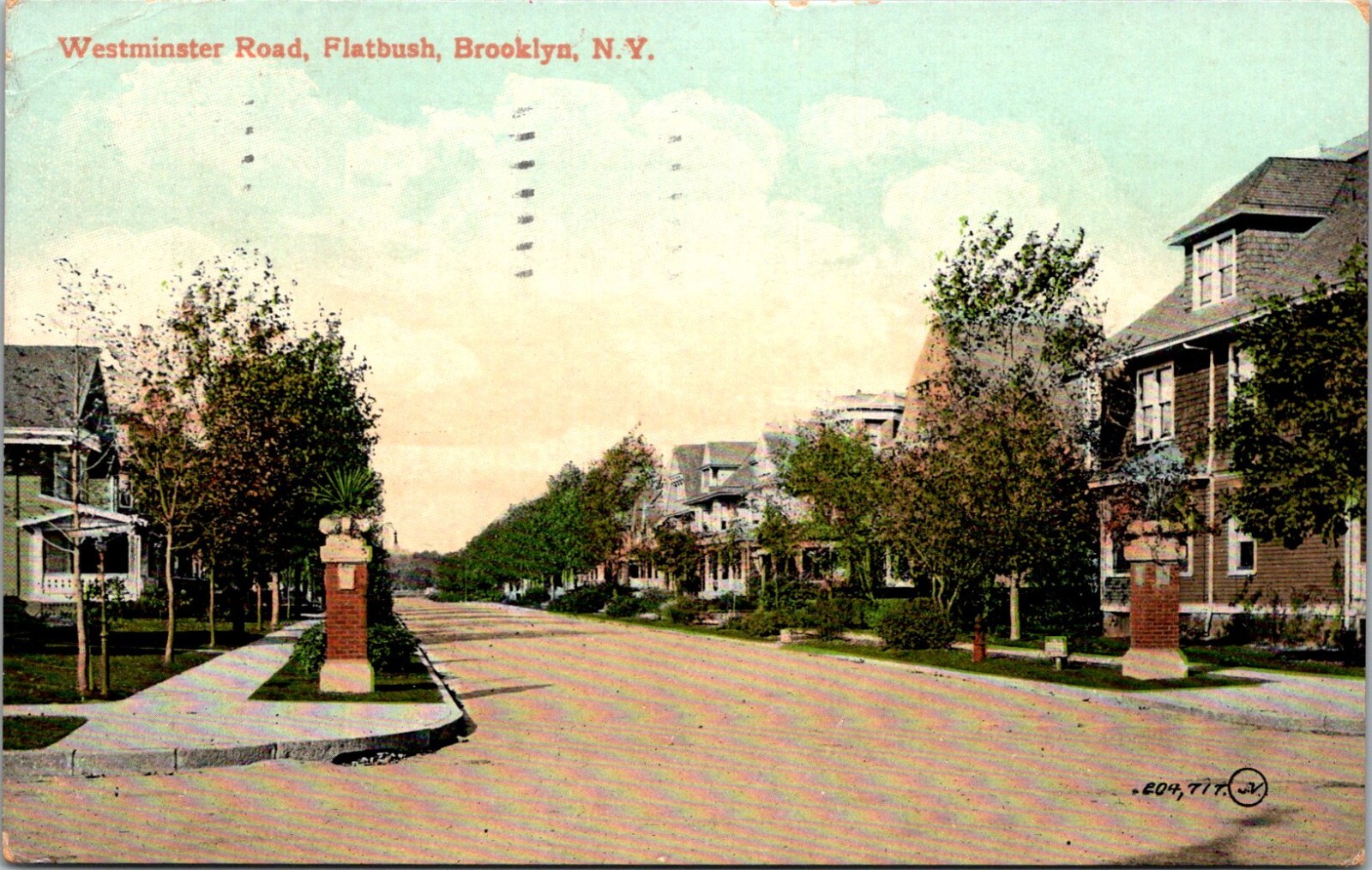 Westminster Road Flatbush Brooklyn New York NY Street View 1910 Postcard Westminster Road Flatbush Brooklyn New York NY Street View 1910 Postcard