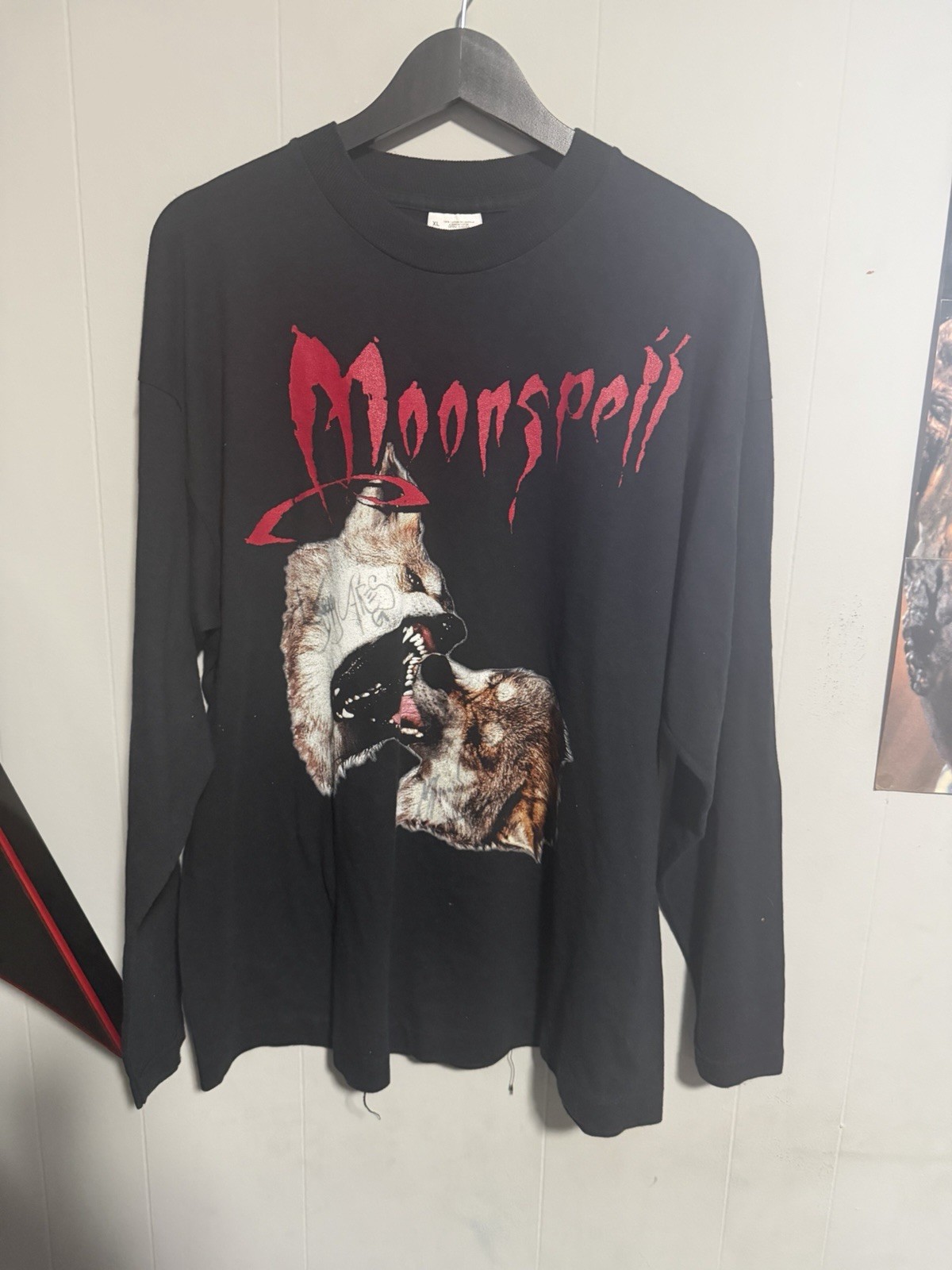 Vtg 1995 Moonspell Wolfheart Shirt Signed Screen Stars Single Stitch XL