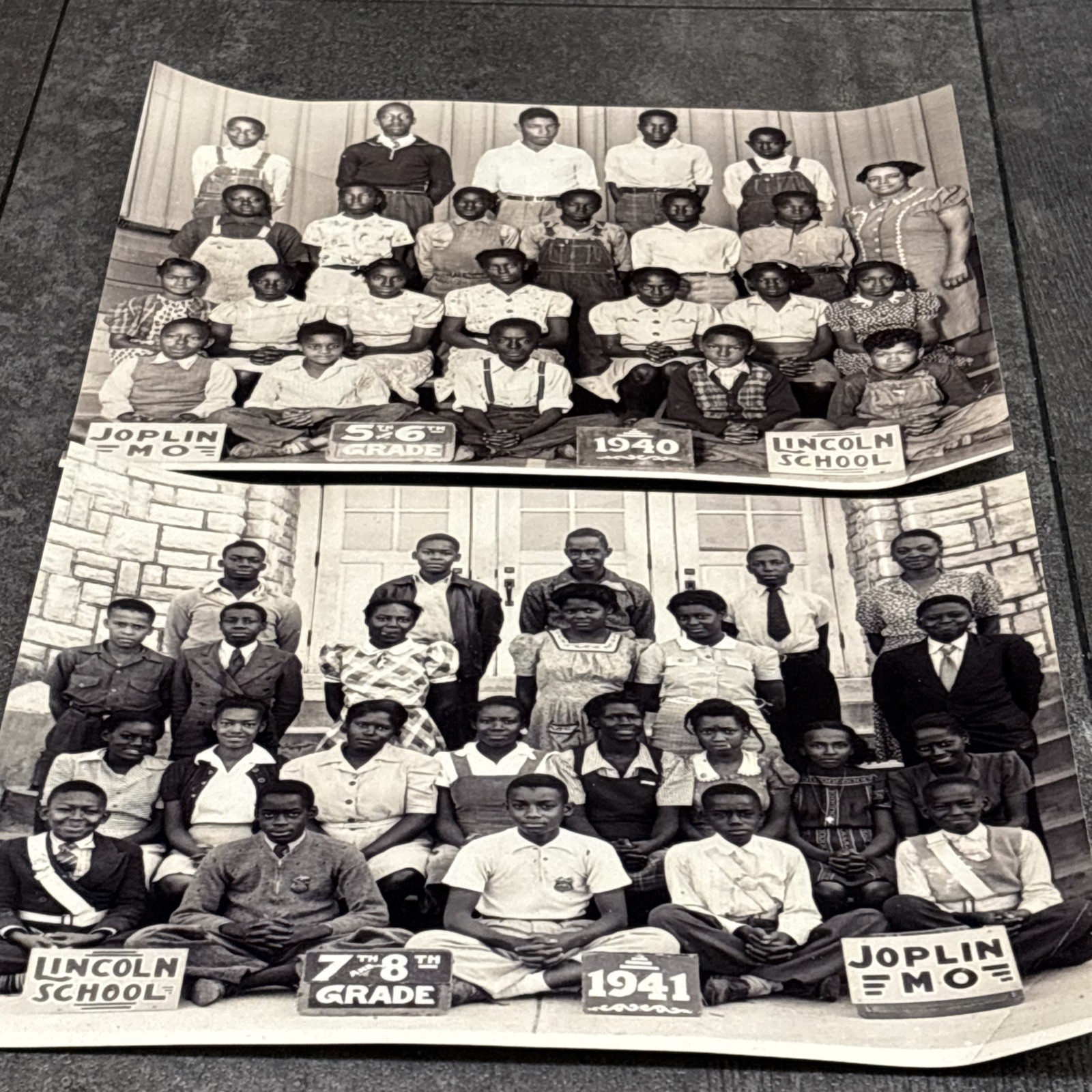 1940 1941 Joplin MO All African American Class Photo Lincoln 5-8 School Antique