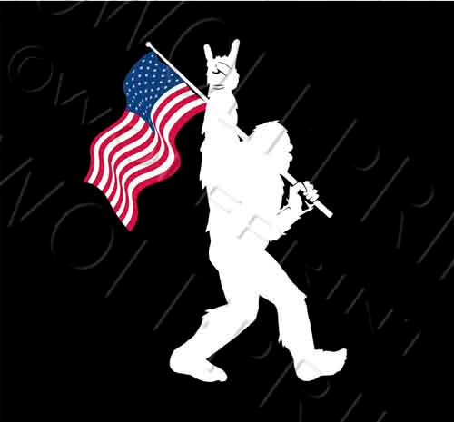 Bigfoot Rock On Flag 5