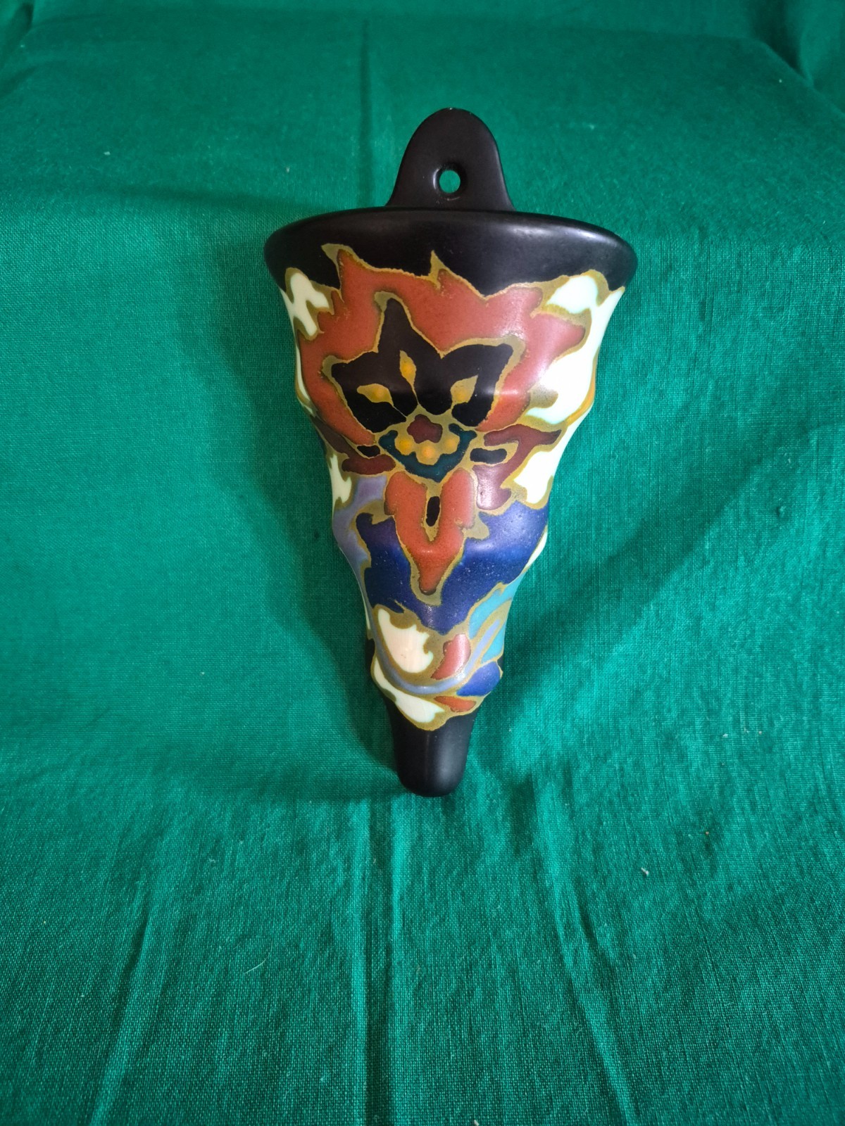 Vintage Gouda Pottery Wall Pocket Regina Rosario