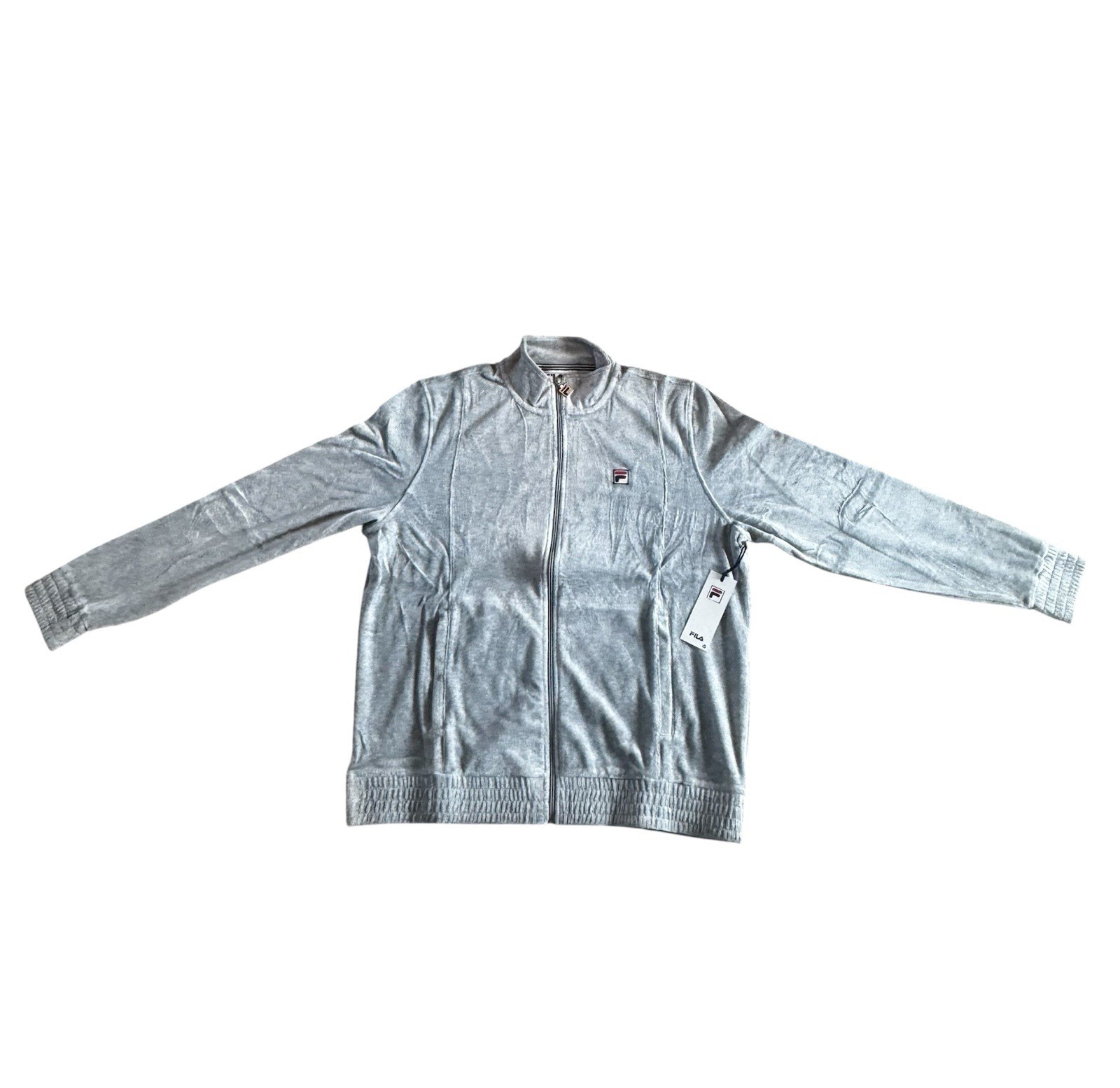 FILA O-Fit Velour Jacket - Top - Gray - Size XL - NEW
