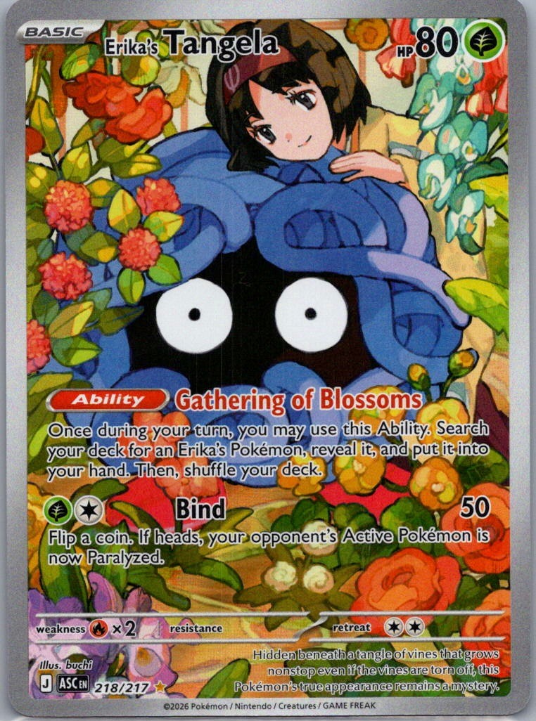 Erika's Tangela Holo Illustration Rare ME: Ascended Heroes 218/217 NM Erika's Tangela Holo Illustration Rare ME: Ascended Heroes 218/217 NM