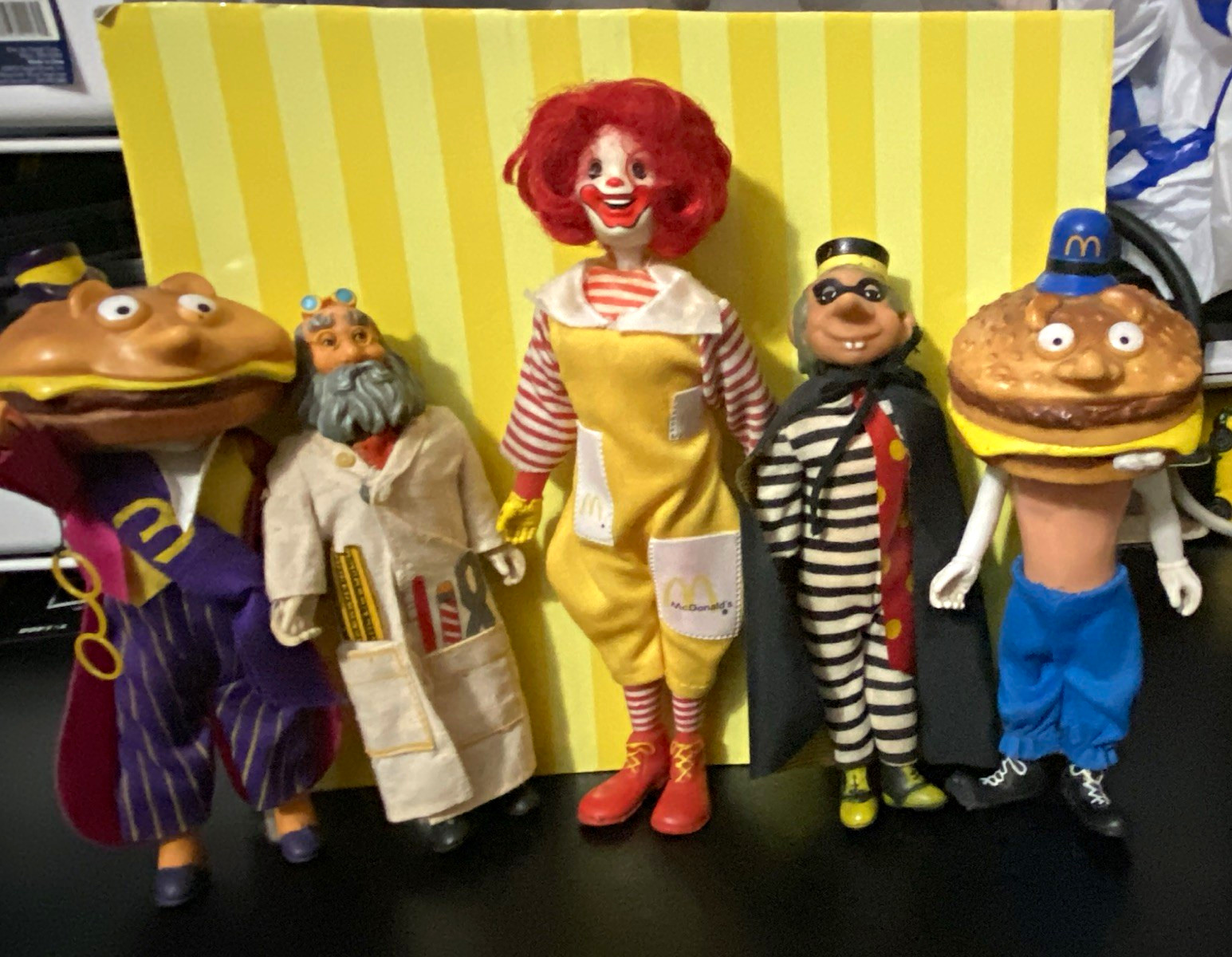 McDonald's 1976 Vintage McDonaldland Character (5) Figure Lot.. McDonald's 1976 Vintage McDonaldland Character (5) Figure Lot..