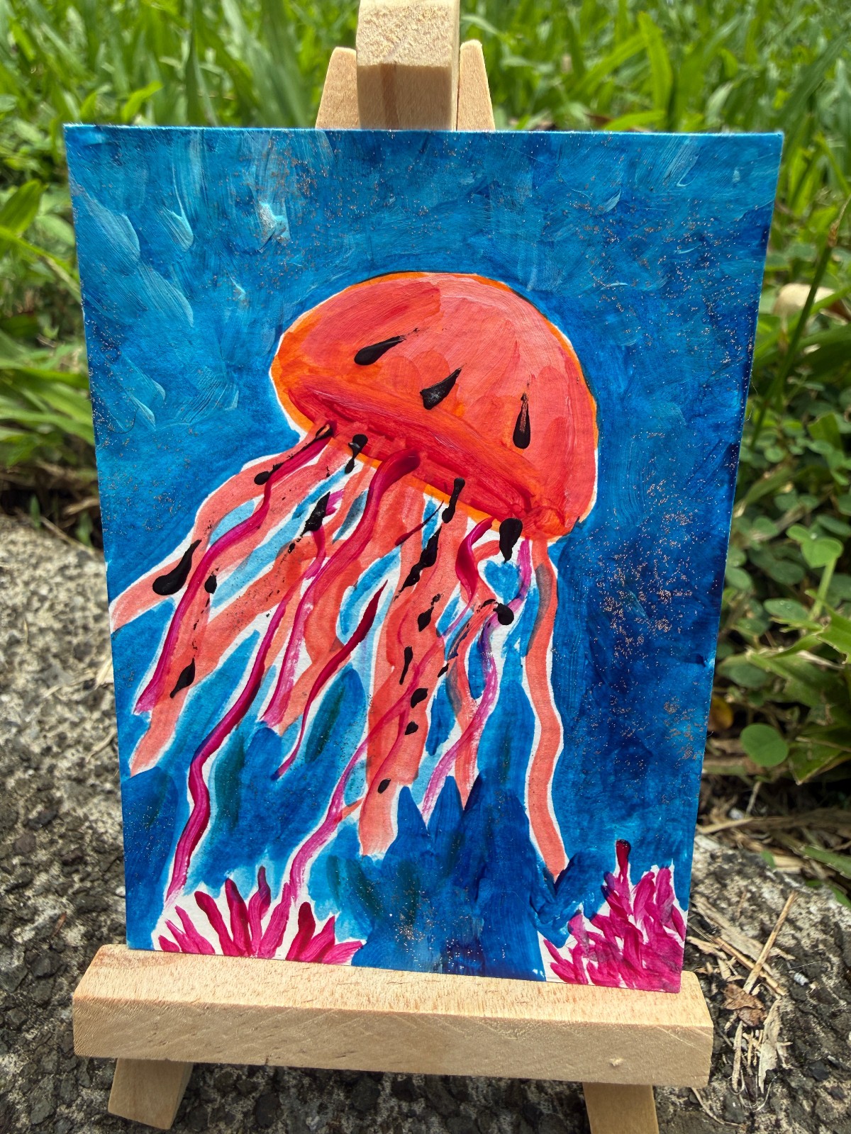 ACEO/ATC Original Acrylic Sealife Painting \
