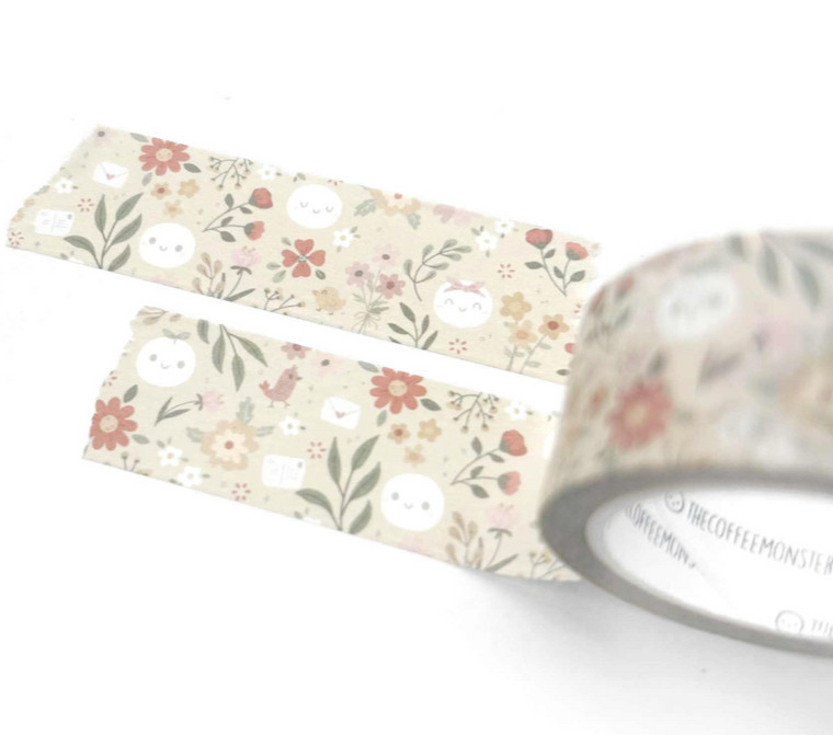 NEW The Coffee Monsterz Co TCMC Spring Textiles Washi Tape Roll, 2025 Q2 Sub